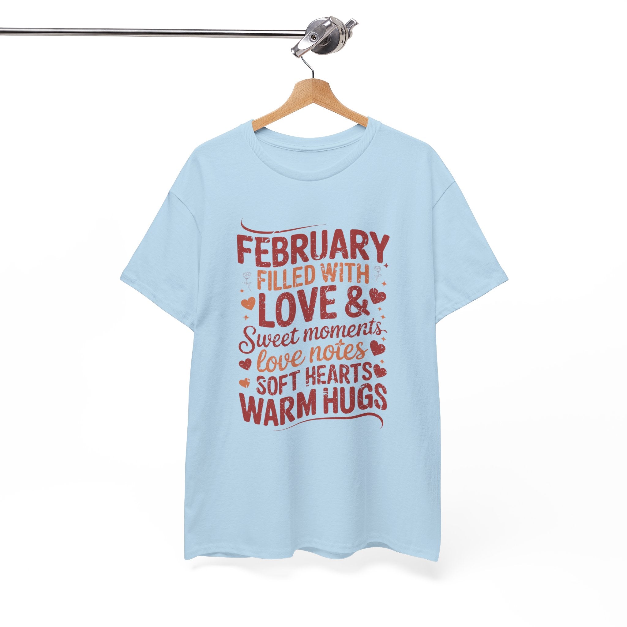 February Filled With Love Tee — Cozy Love Notes Valentine's Unisex Cotton Tshirt