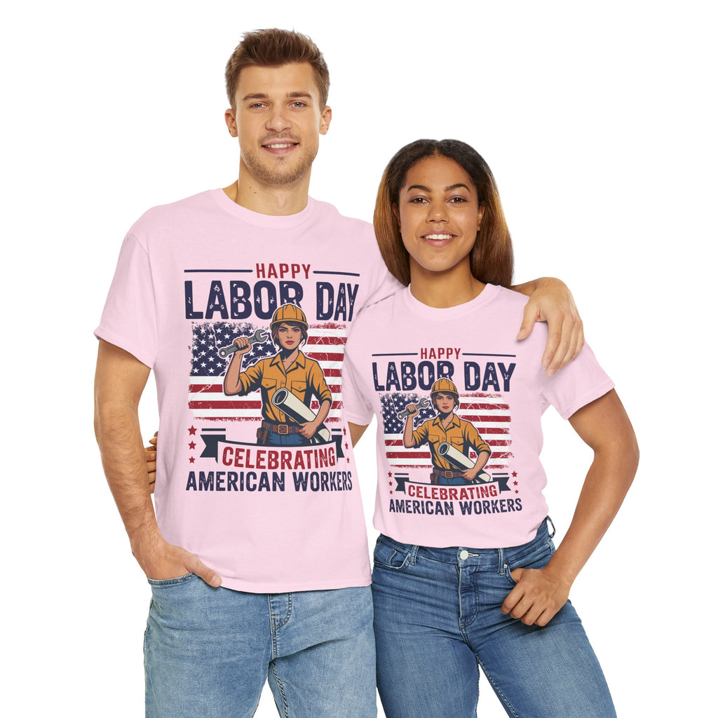 Happy US Labour Day T-Shirt - Unisex Heavy Cotton Tee