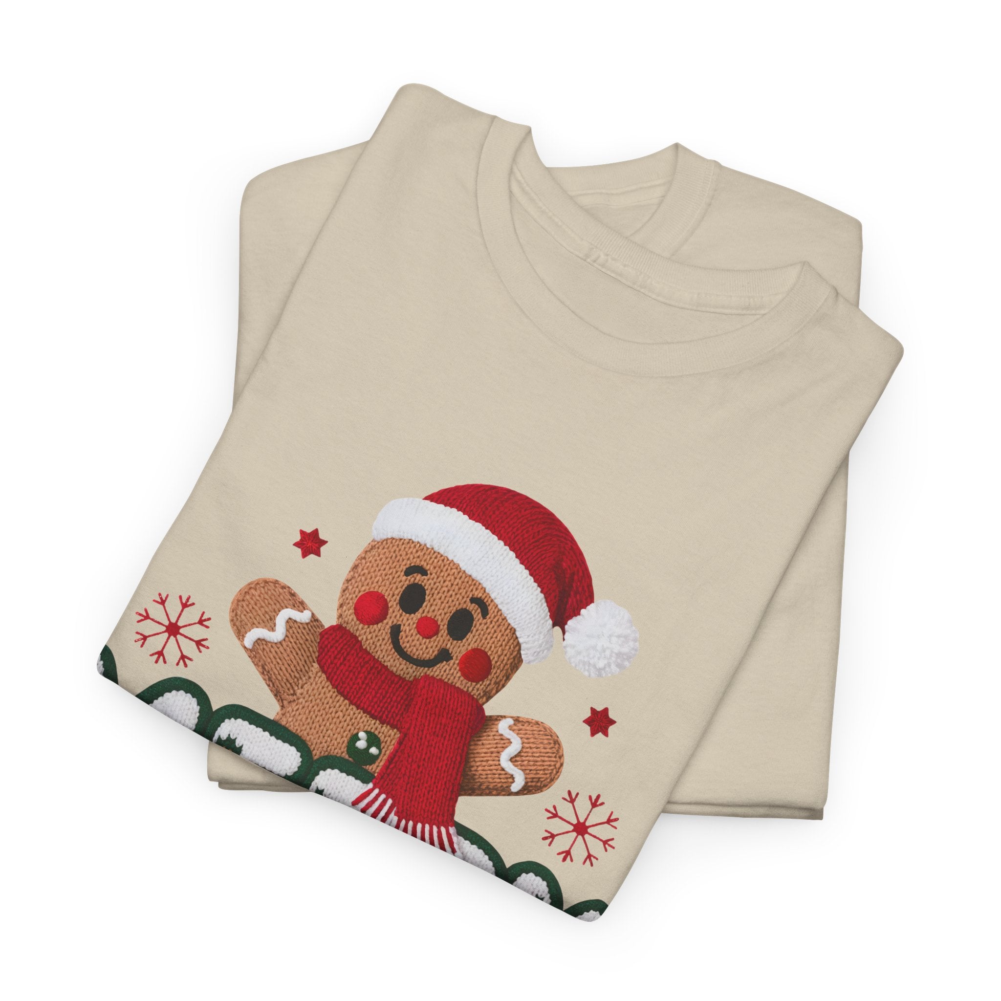 Gingerbread Santa 'Merry Christmas' Unisex Cotton Tee T-Shirt