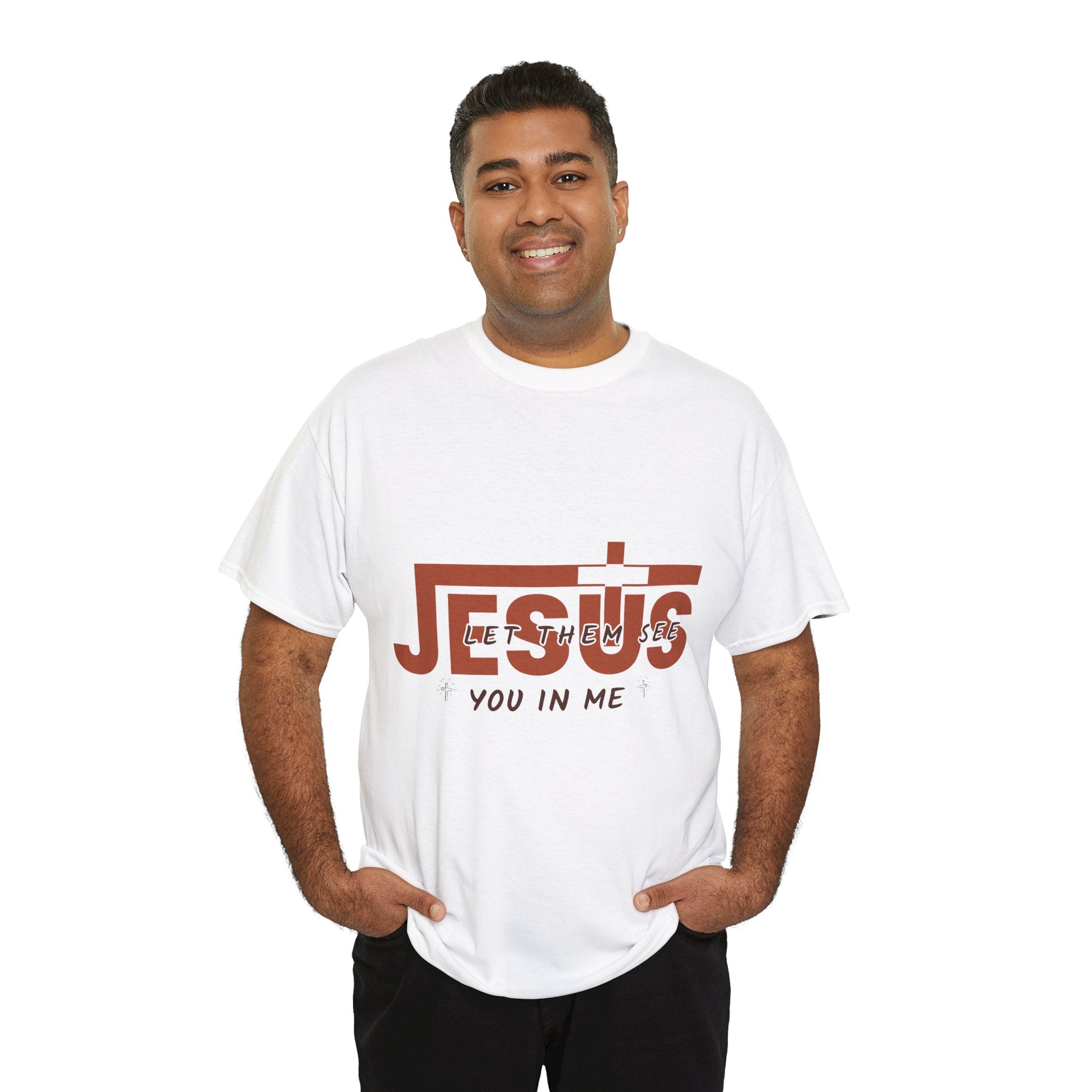 Jesus, Let Them See You in Me T-Shirt — Minimalist Christian Cross Unisex Cotton Tee