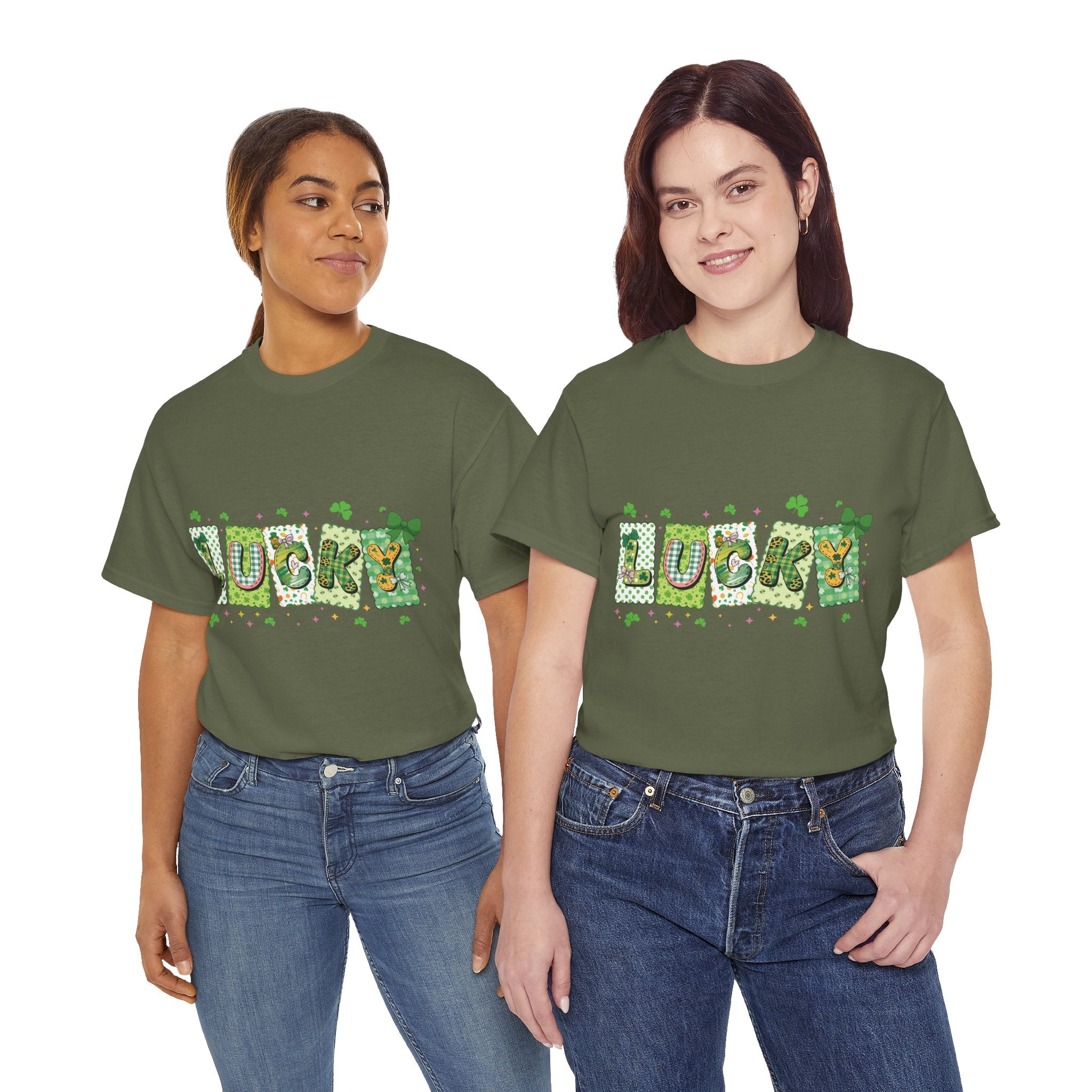 Lucky Patchwork Plaid Clover Tee — St. Patrick’s Day Unisex Cotton T-Shirt