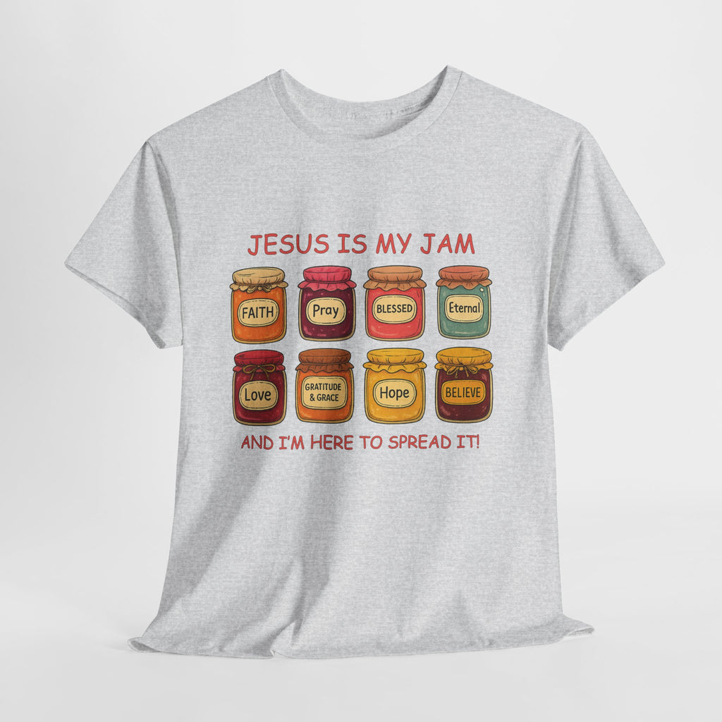 Jesus Is My Jam T-Shirt — Christian Faith Jam Jar Unisex Cotton Tee