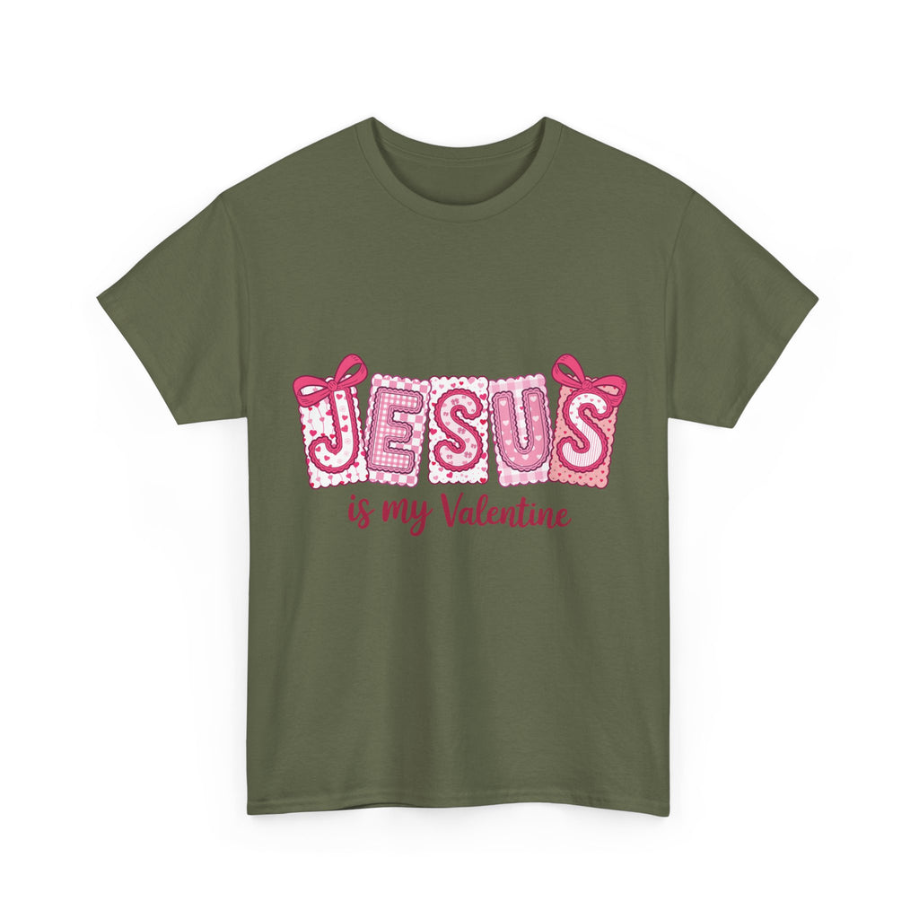 Jesus Is My Valentine T-Shirt — Pink Christian Valentine Unisex Cotton Tee