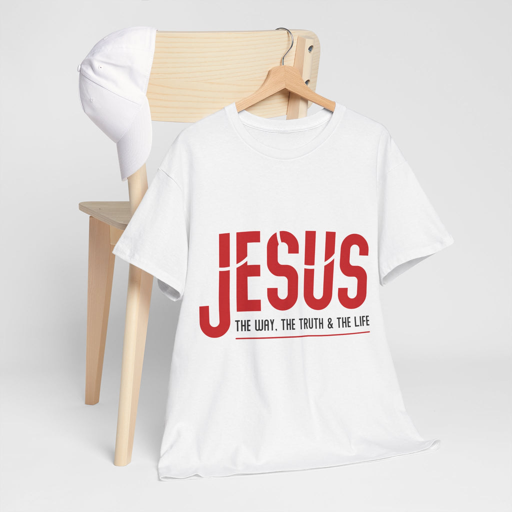 Jesus The Way The Truth & The Life T-Shirt — Bold Red Christian Unisex Cotton Tee