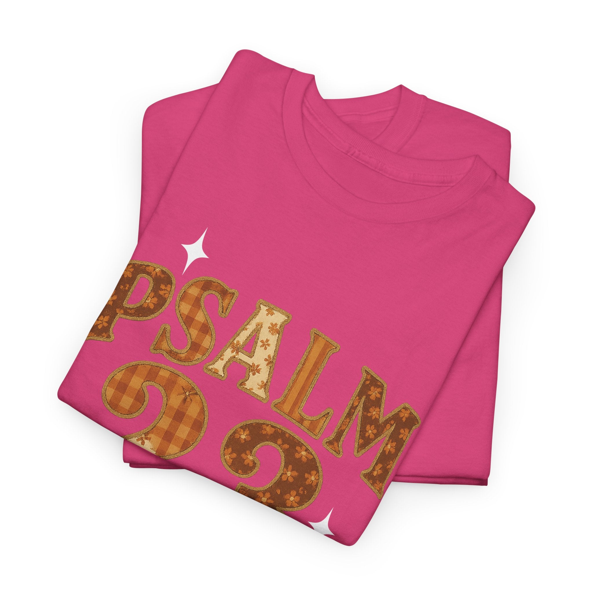 Psalm 23 Floral Tee — “My Lord Is My Shepherd” Stitched-Text Unisex Cotton Tee