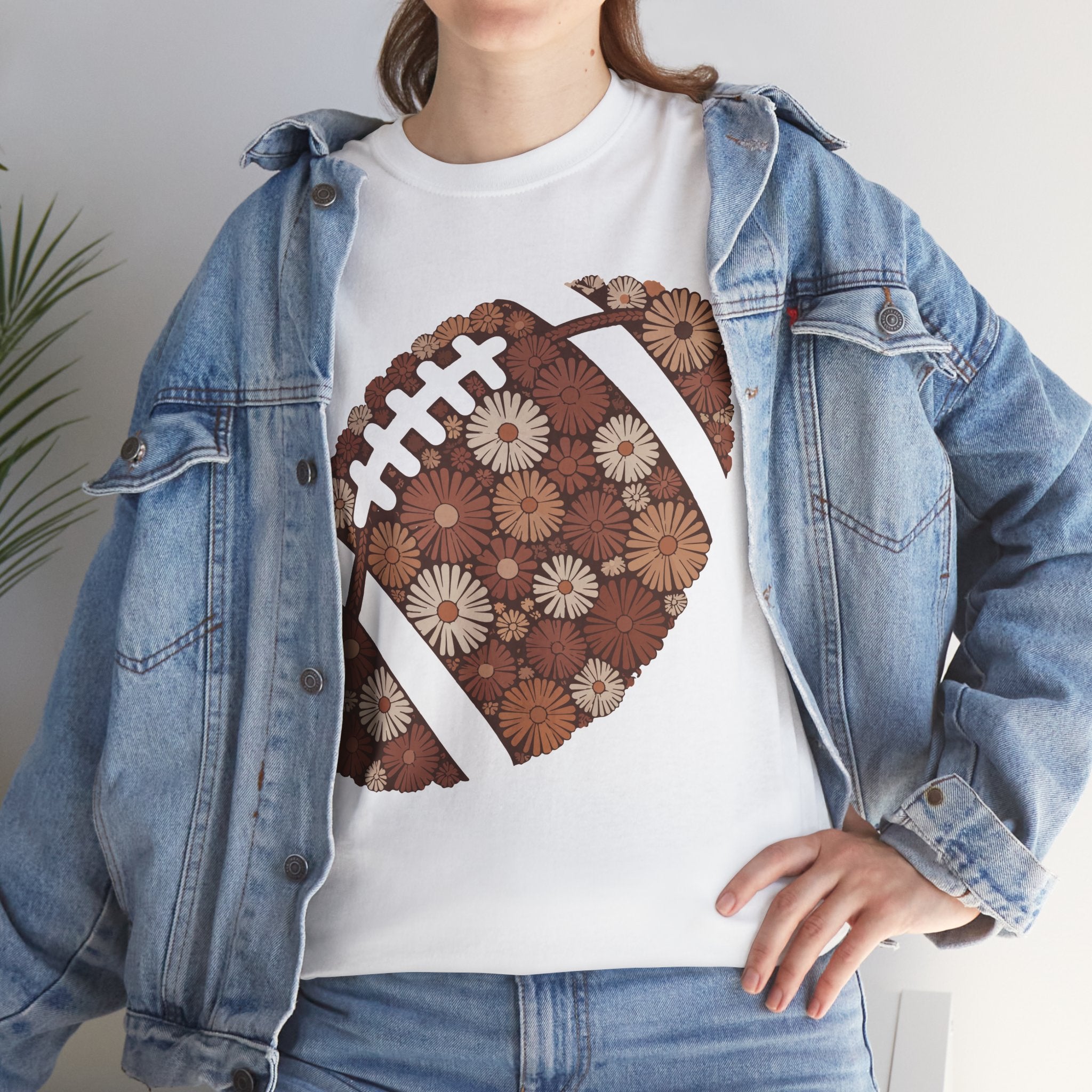 Game Day Touch Down Football Tee — Helmets, Flags & Cheer Icons Unisex Cotton Tee
