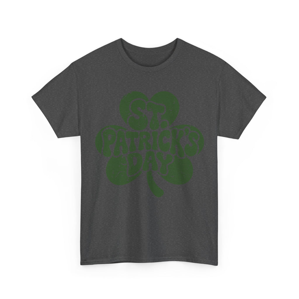 St. Patrick's Day Shamrock Tee — Retro Bubble Lettering Unisex Cotton Tee