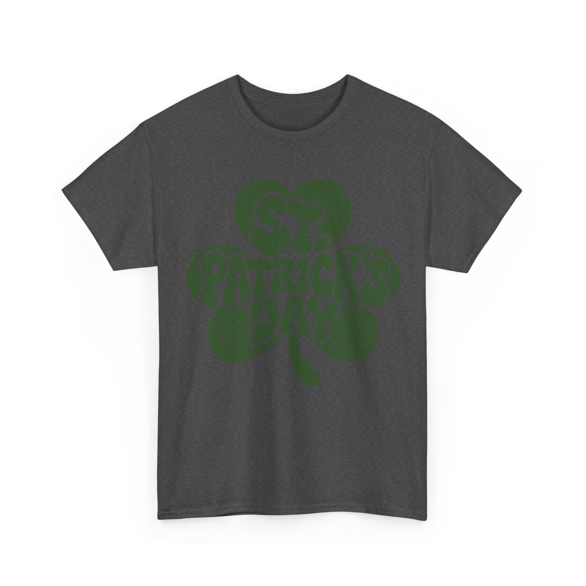 St. Patrick's Day Shamrock Tee — Retro Bubble Lettering Unisex Cotton Tee