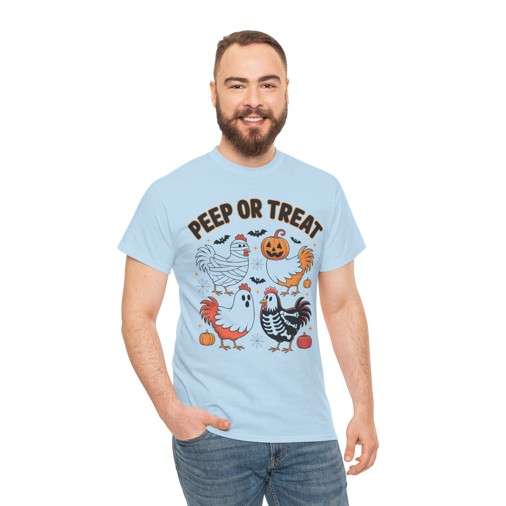 Peep or Treat Halloween Unisex Cotton Tee