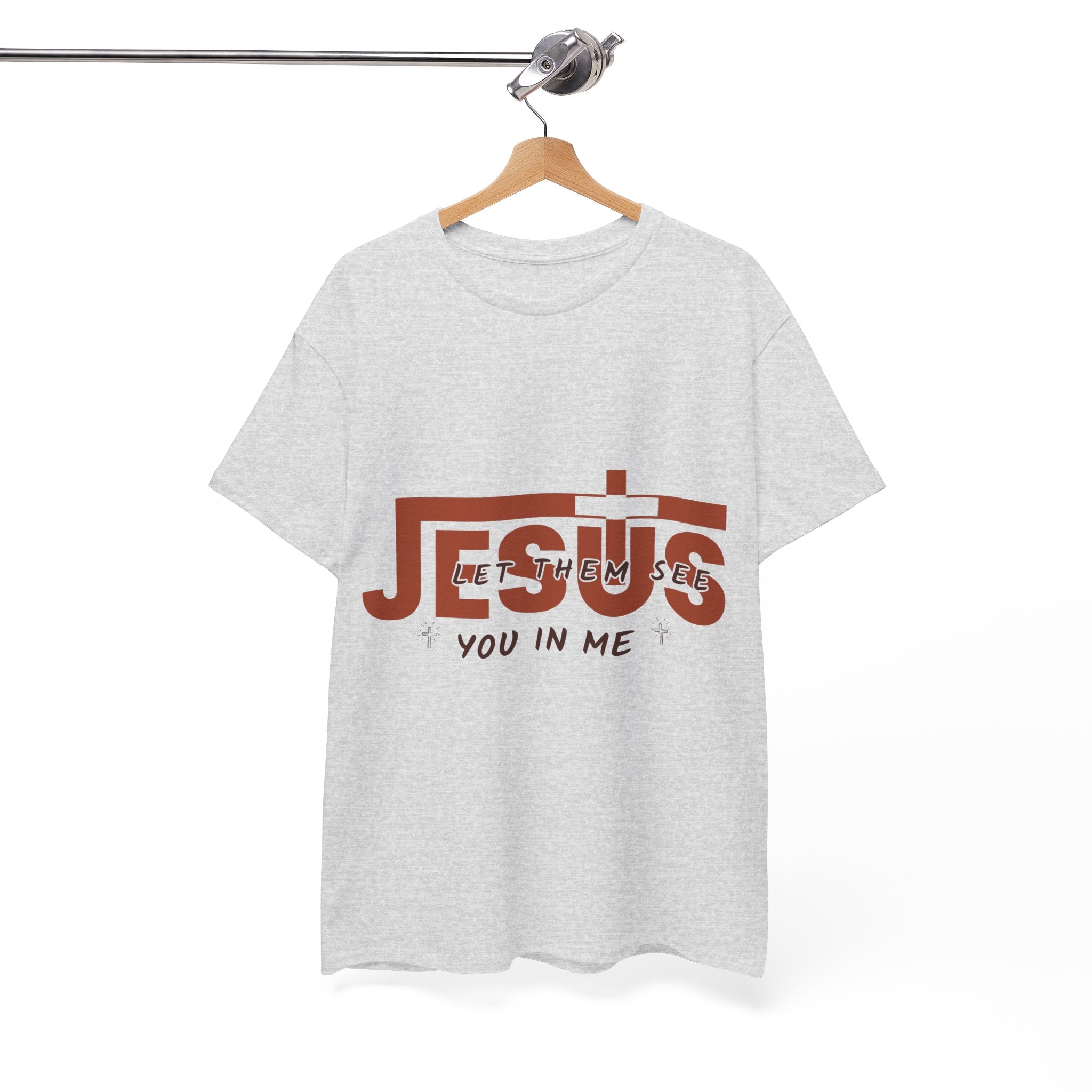 Jesus, Let Them See You in Me T-Shirt — Minimalist Christian Cross Unisex Cotton Tee