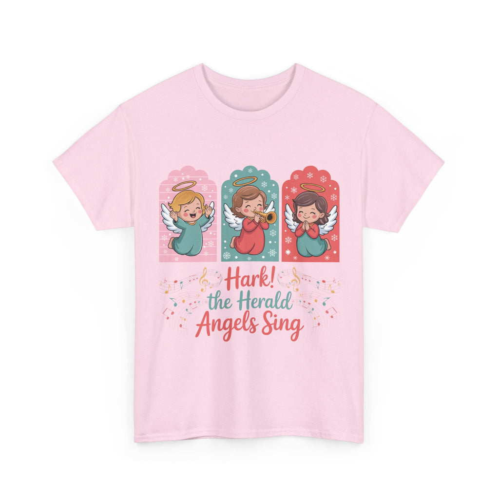 Hark! The Herald Angels Sing Tee — Three Singing Angels Christmas Unisex Cotton T-Shirt
