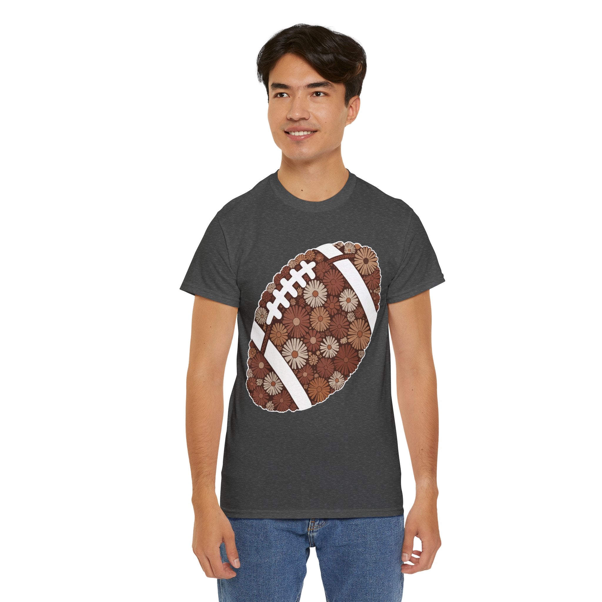 Game Day Touch Down Football Tee — Helmets, Flags & Cheer Icons Unisex Cotton Tee