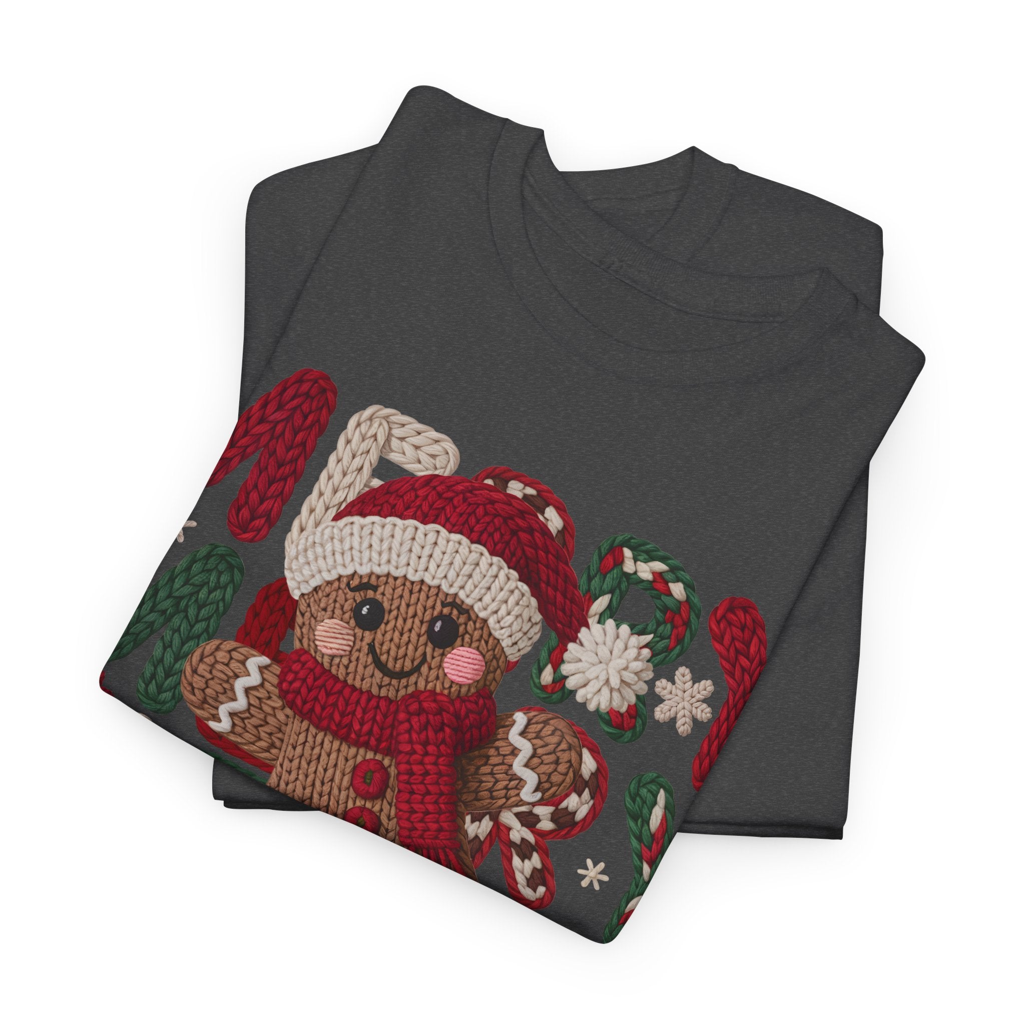 Merry Merry Merry Christmas Gingerbread Unisex Cotton Tee
