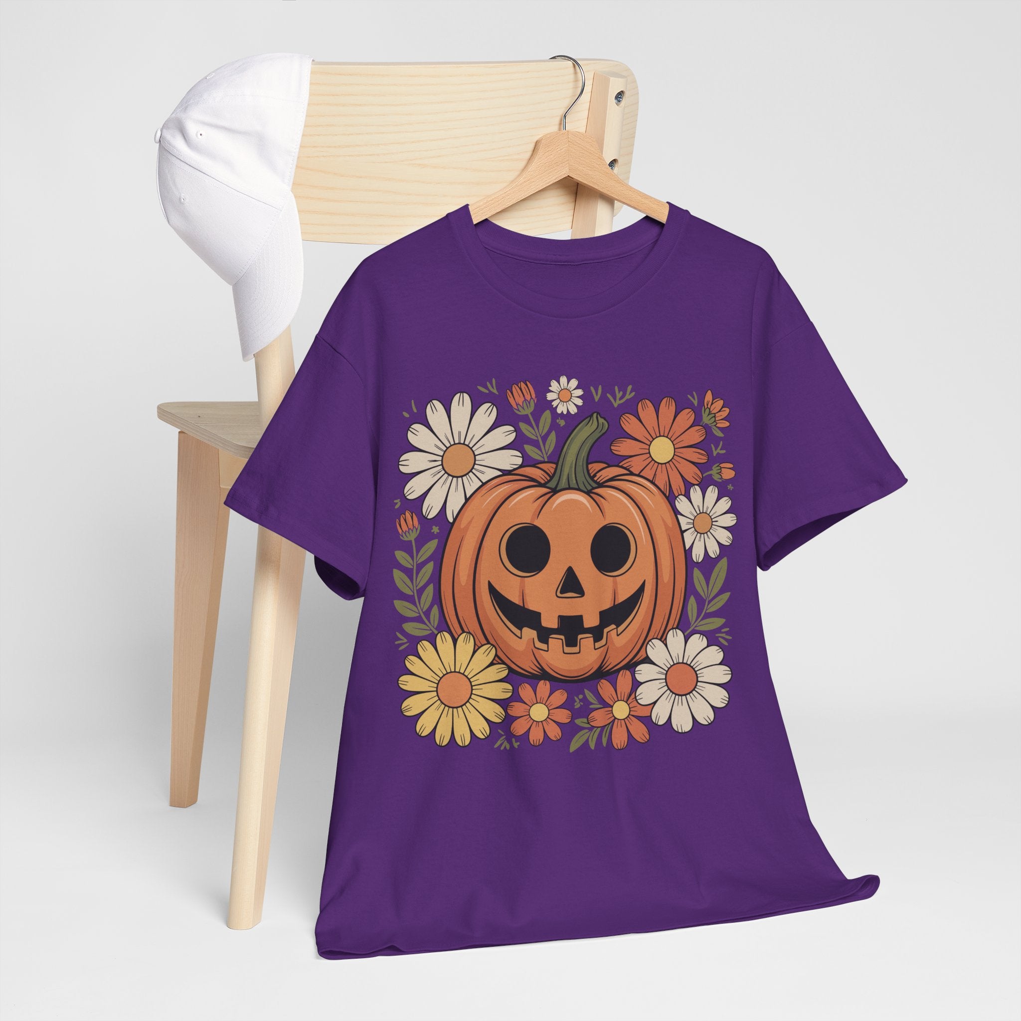 Halloween Pumpkin Unisex Cotton Tee