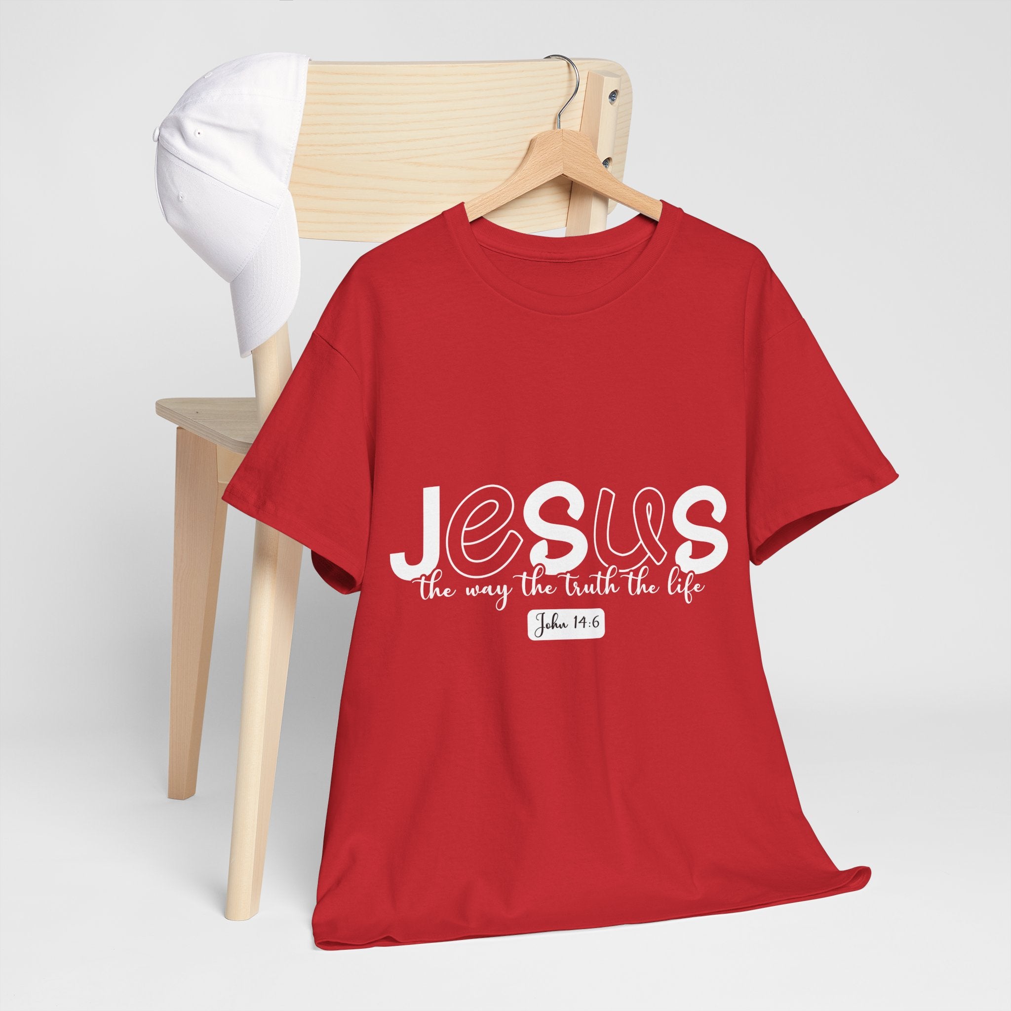 John 14:6 Christian Tee — Minimalist Script Faith T-Shirt