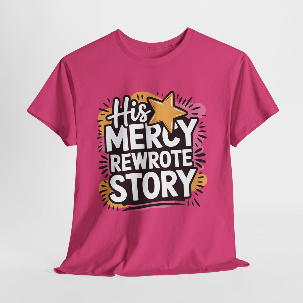 His Mercy Rewrote My Story Tee — Retro Christian Graphic T-Shirt