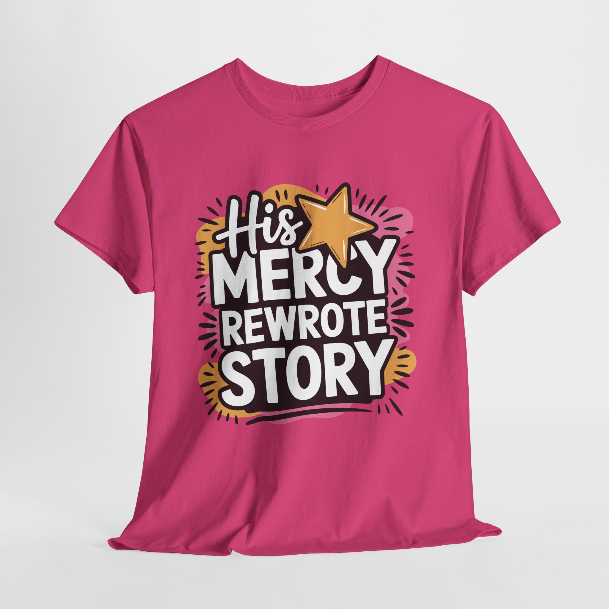 His Mercy Rewrote My Story Tee — Retro Christian Graphic T-Shirt