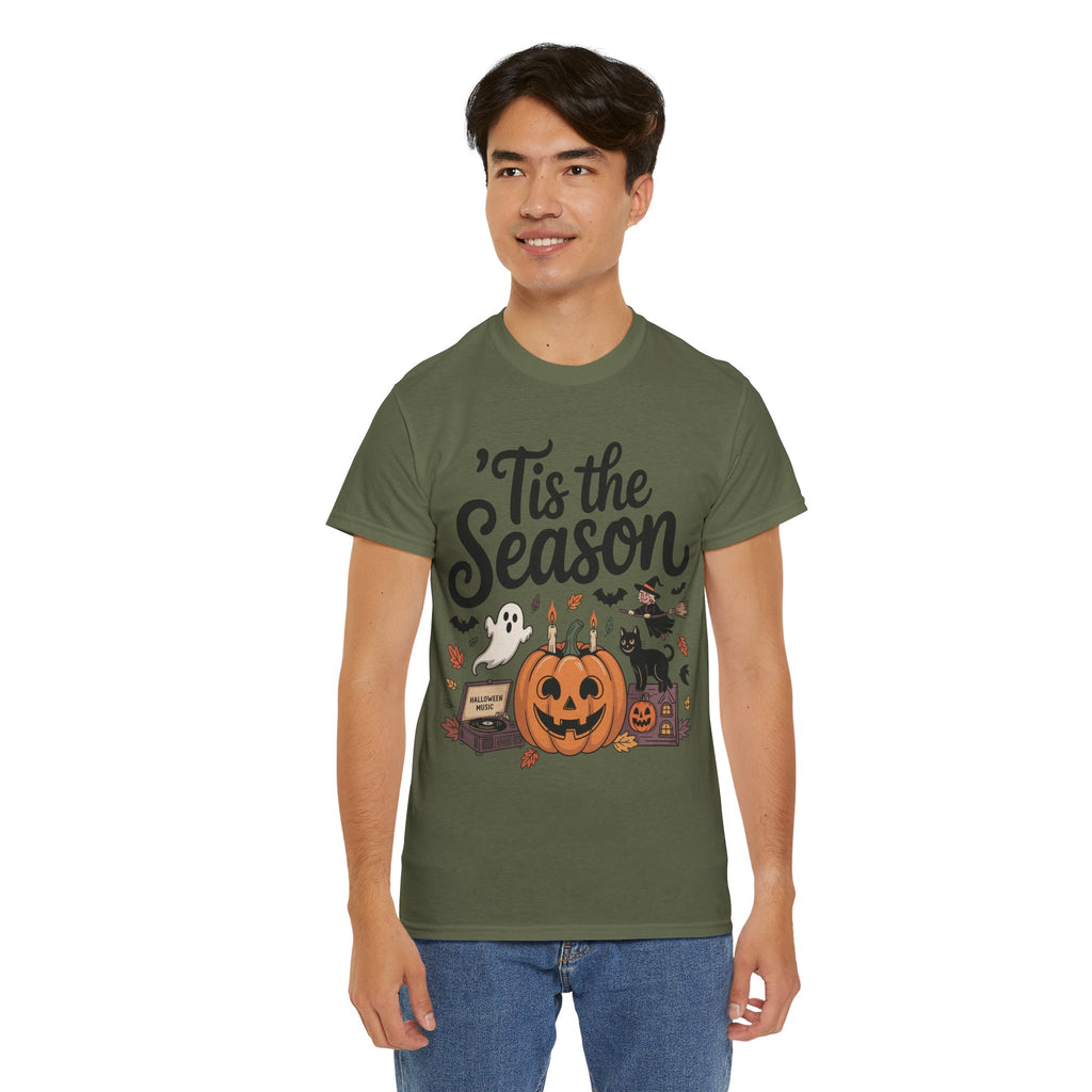 Holiday Season Unisex Cotton T-Shirt - Tis the Season Design