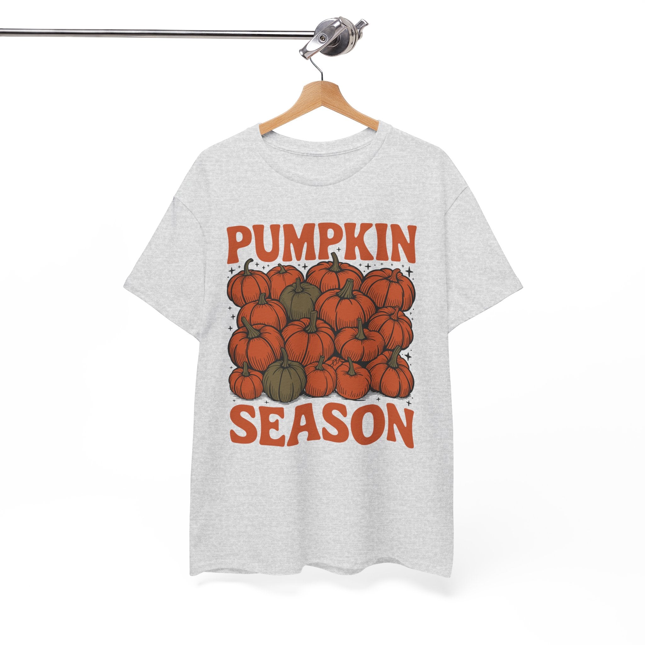 Pumpkin Season Tee — Fall Pumpkin Pile Unisex Cotton Tee