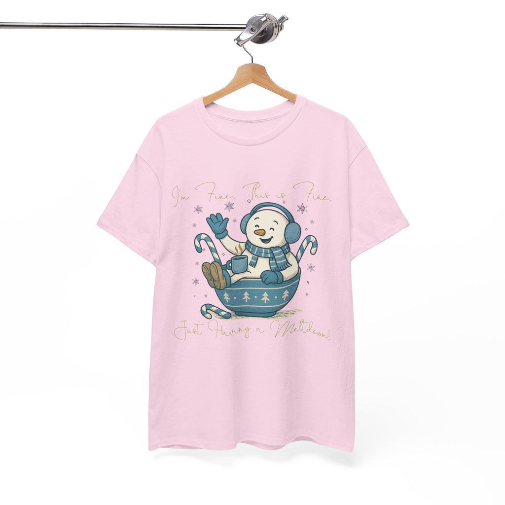 Snowman Hot Cocoa Unisex Cotton Tee