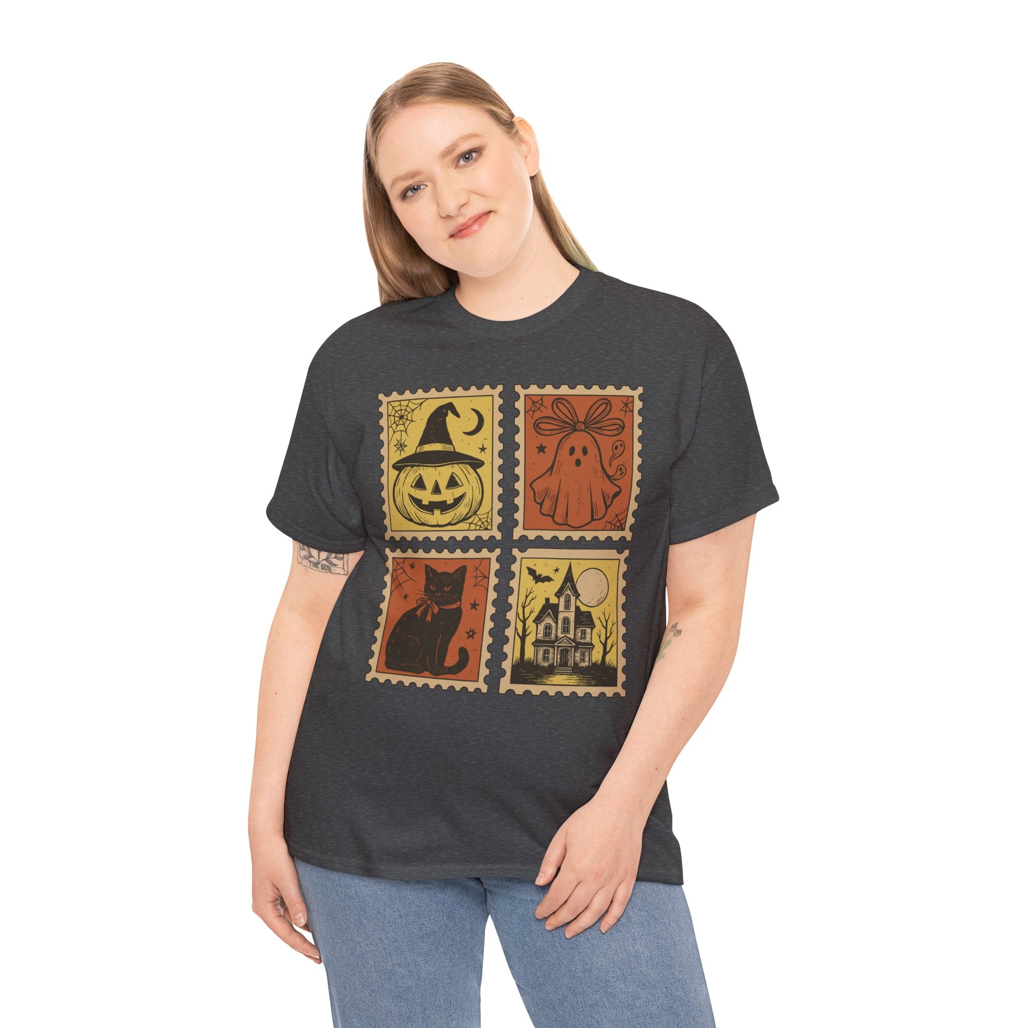 Halloween Stamp Collection Unisex Cotton Tee