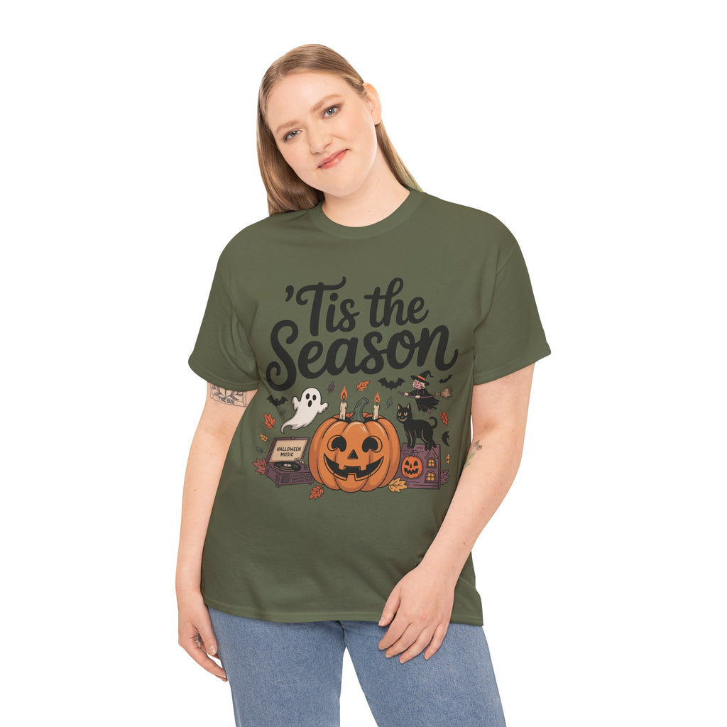 Holiday Season Unisex Cotton T-Shirt - Tis the Season Design