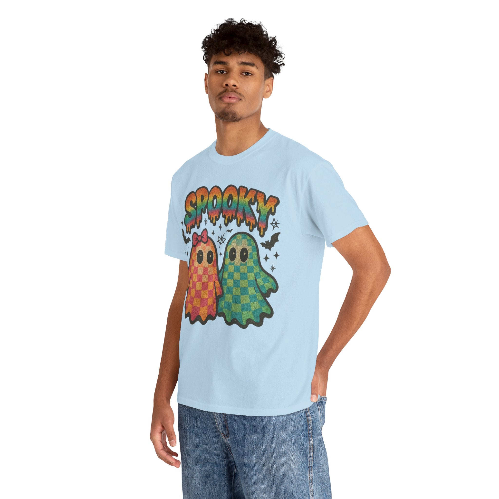 Spooky Pastel Ghosts Unisex Cotton Tee