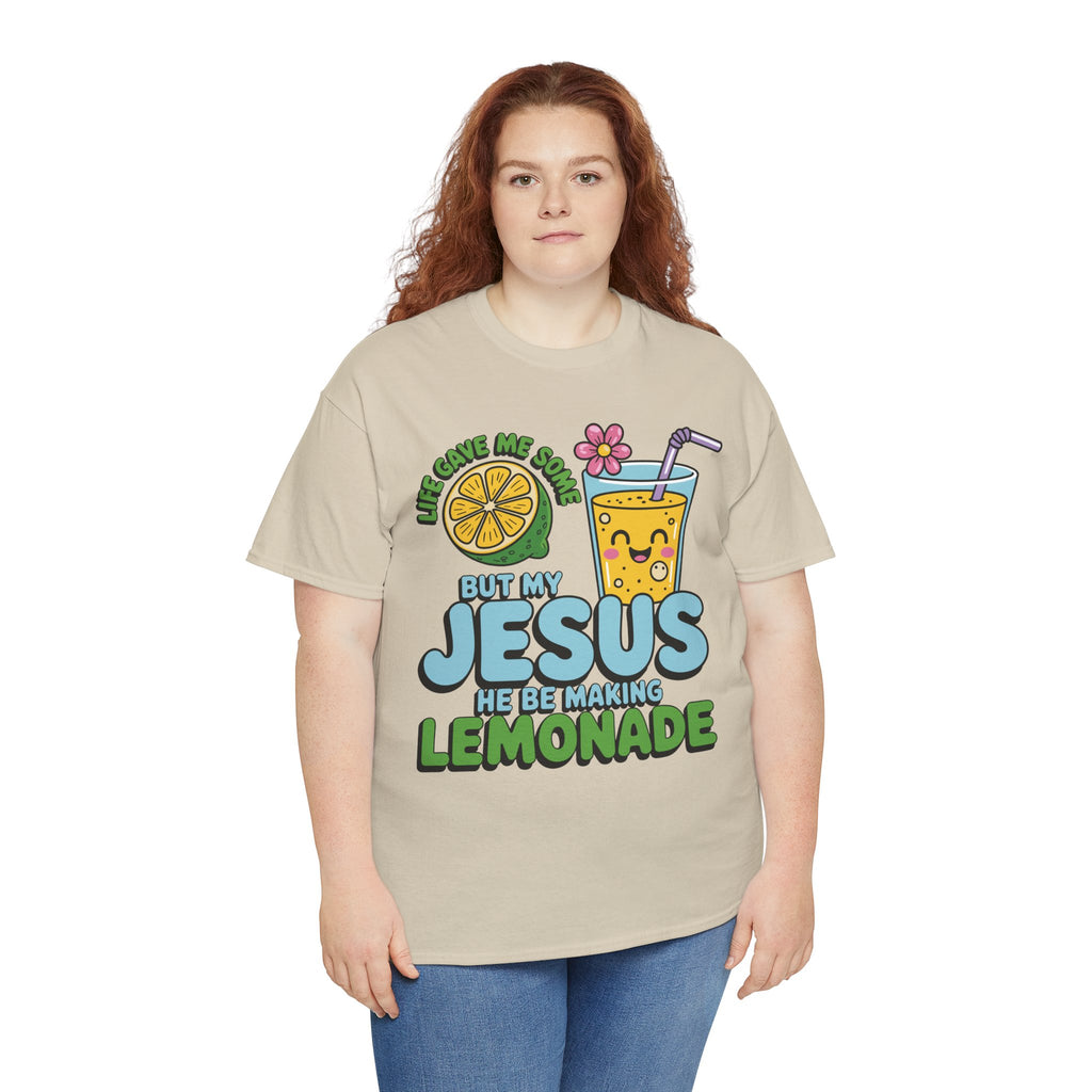Christian Lemonade T‑Shirt — "Life Gave Me Some Lemons, My Jesus Makes Lemonade"Unisex Cotton Tee