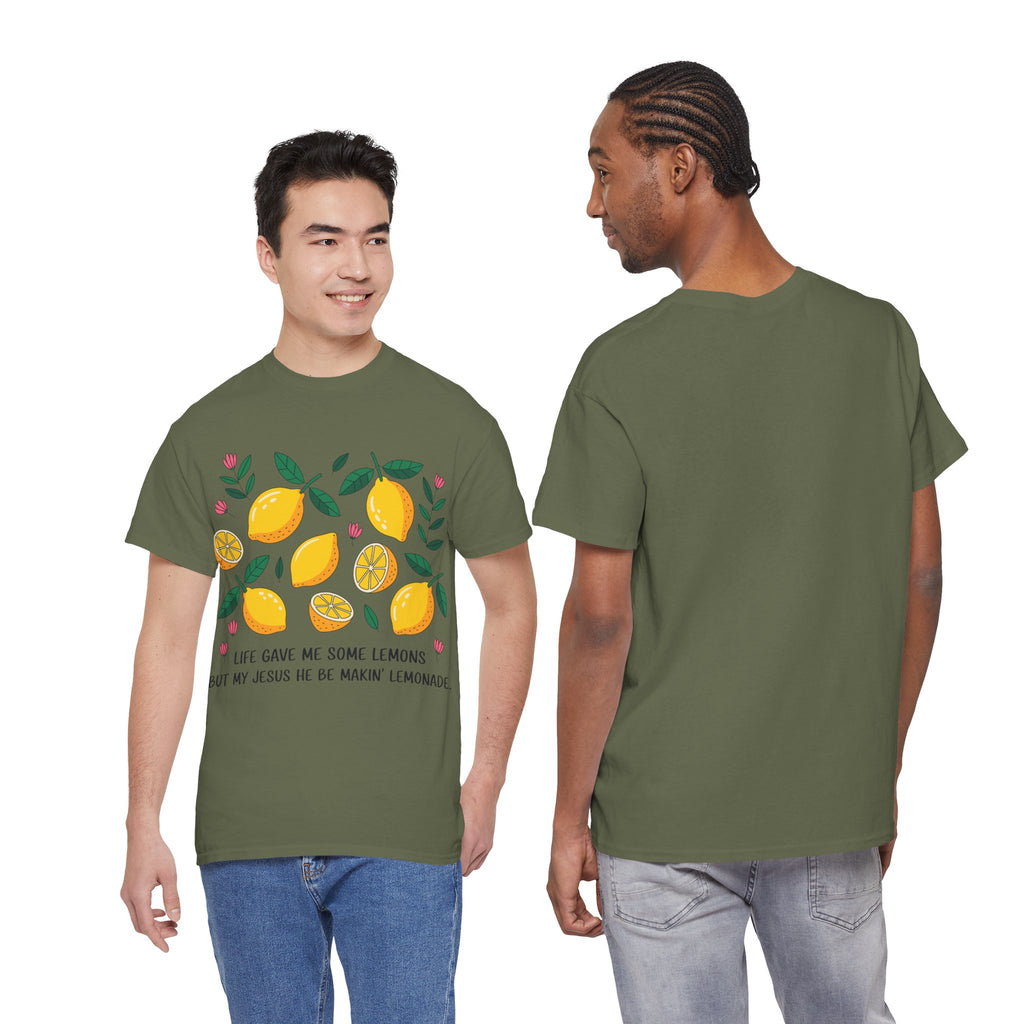 Christian Lemonade Tee — "Life gave me some lemons but my Jesus he be makin’ lemonade"Unisex Cotton Tee