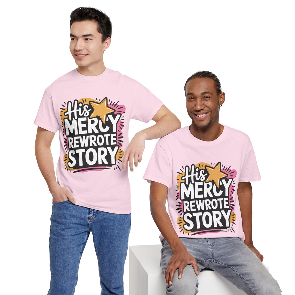 His Mercy Rewrote My Story Tee — Retro Christian Graphic T-Shirt