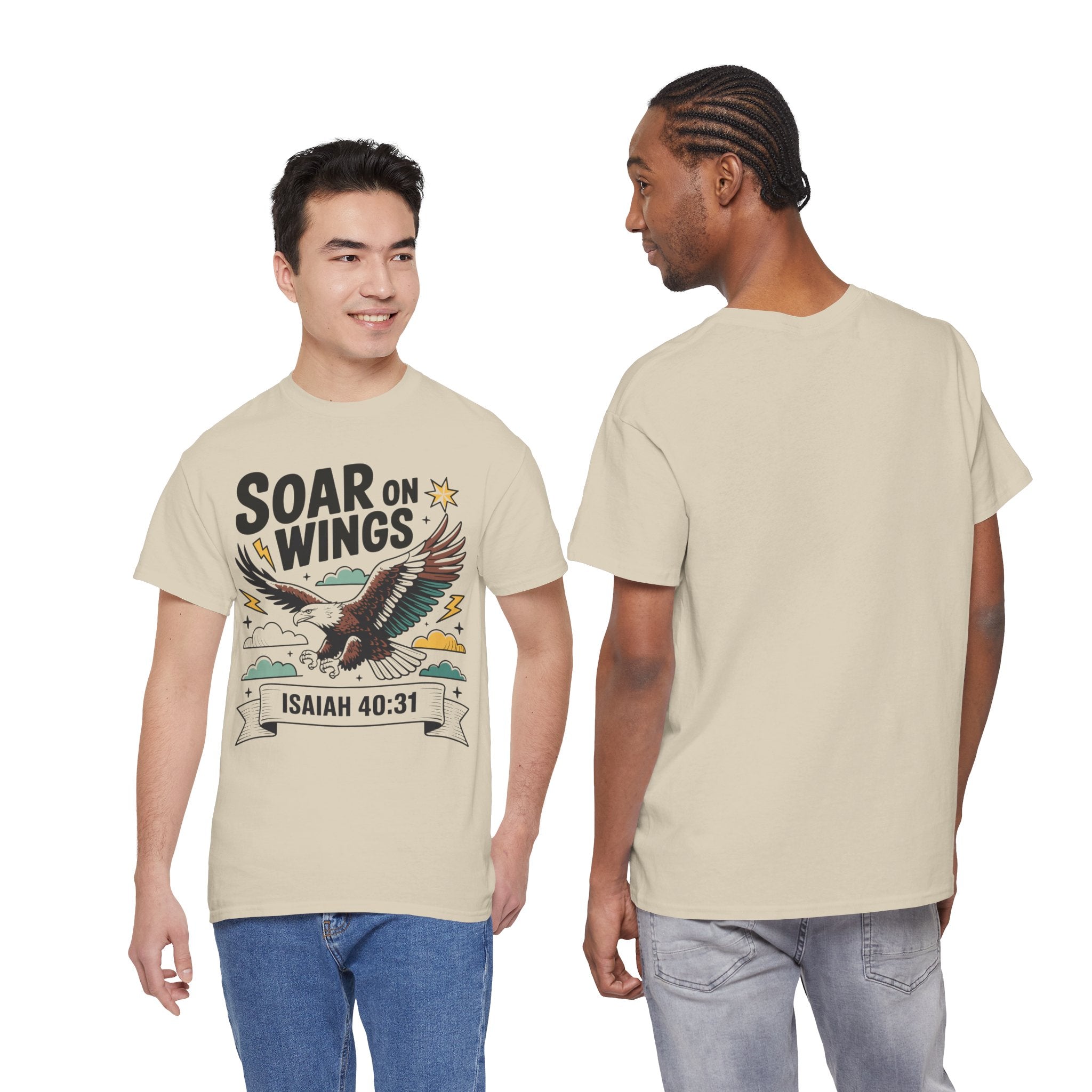 Isaiah 40:31 "Soar on Wings" Eagle Unisex Cotton T-Shirt