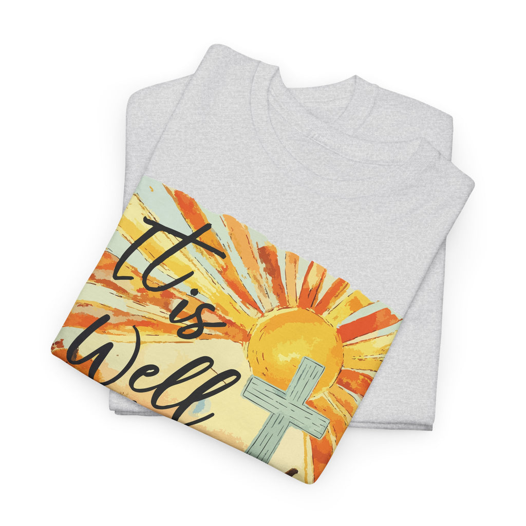 It Is Well With My Soul Pumpkin Sunrise Unisex Cotton T-Shirt