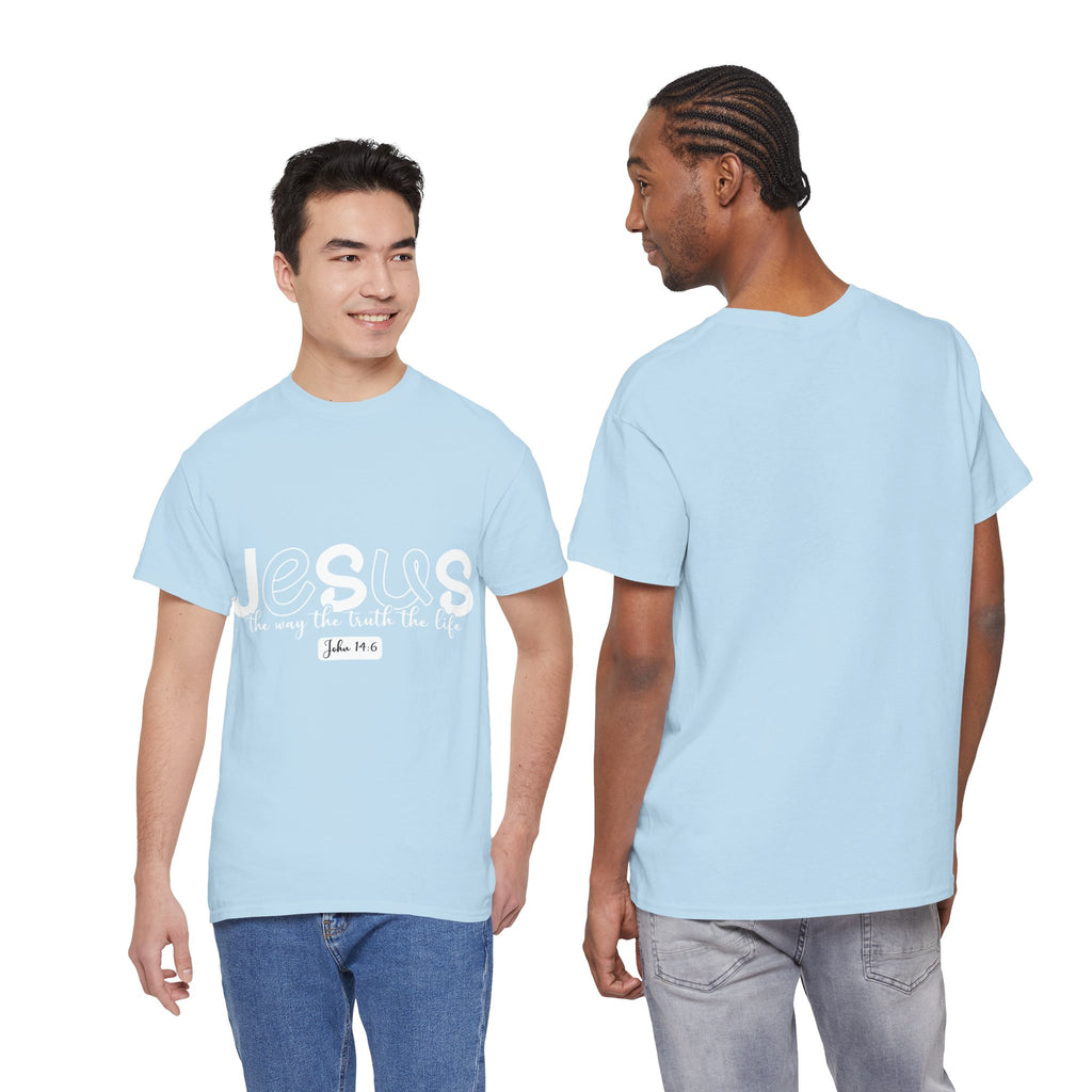 John 14:6 Christian Tee — Minimalist Script Faith T-Shirt