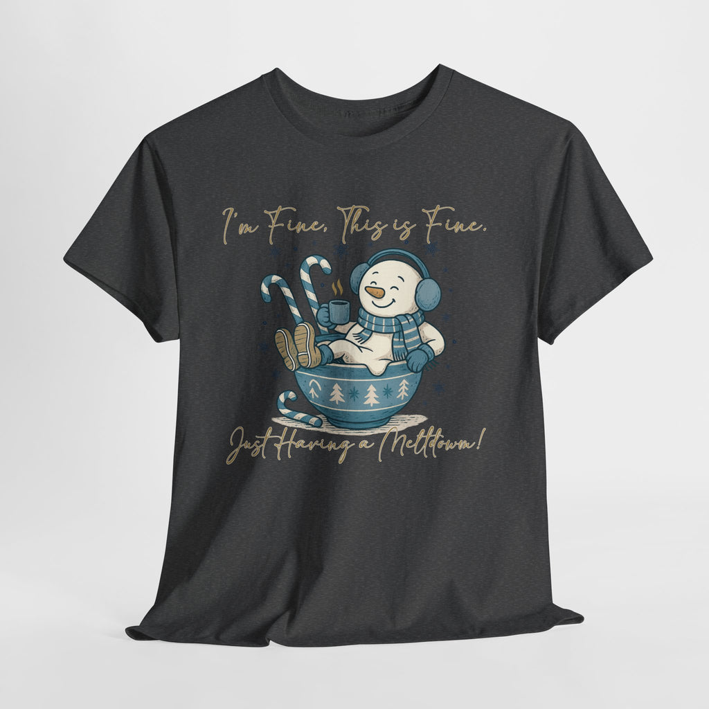 Snowman Hot Cocoa Unisex Cotton Tee