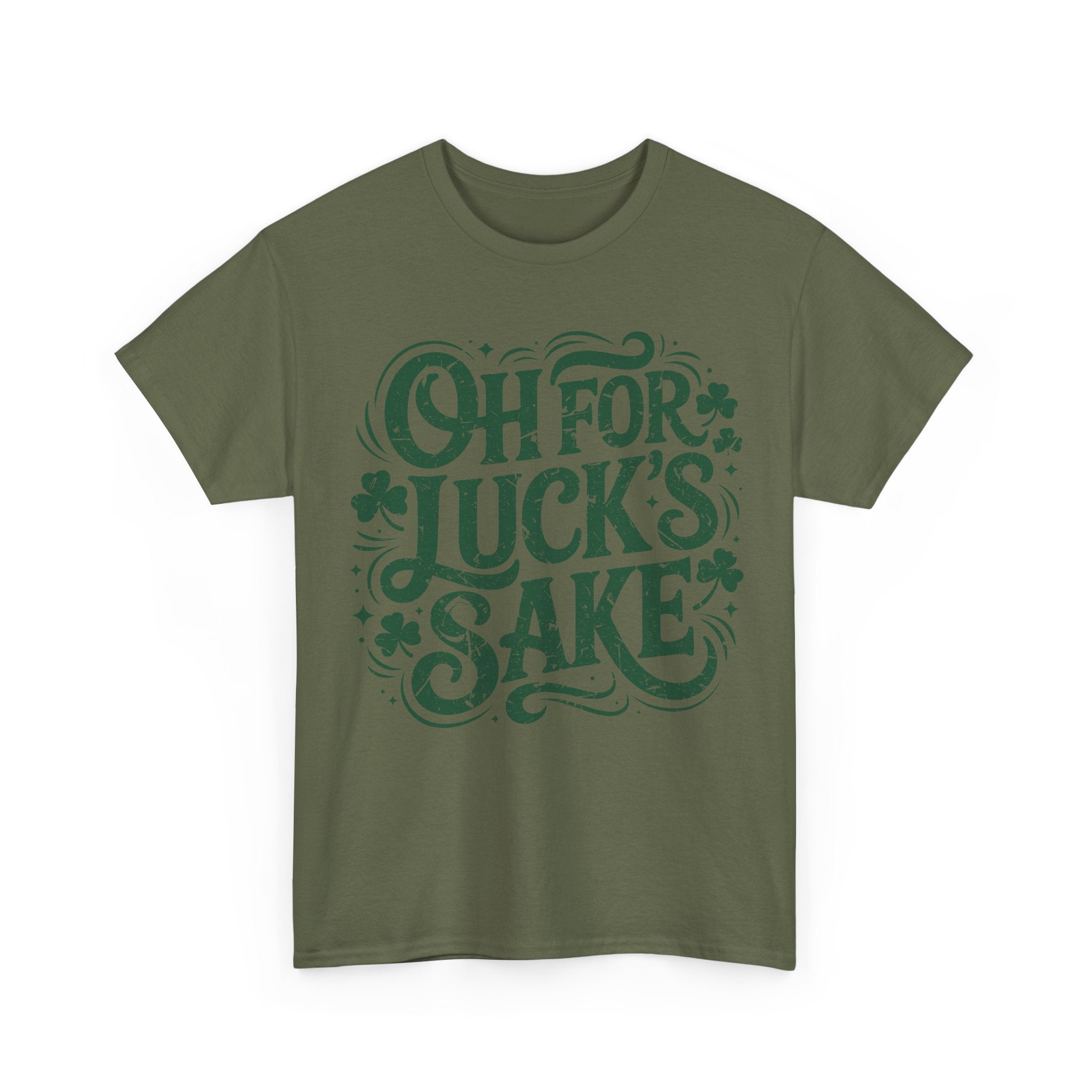 Oh for Luck's Sake Shamrock Unisex Cotton Tee