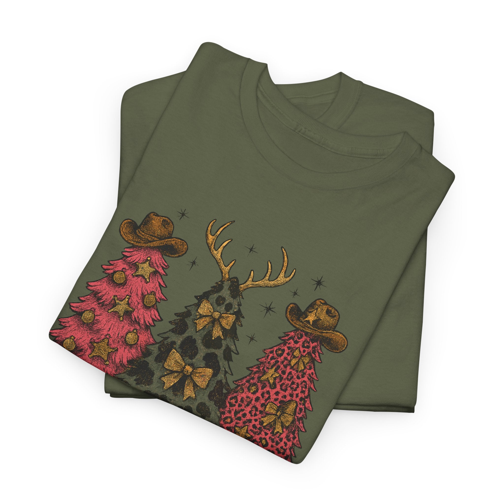 Western Christmas Unisex Cotton Tee