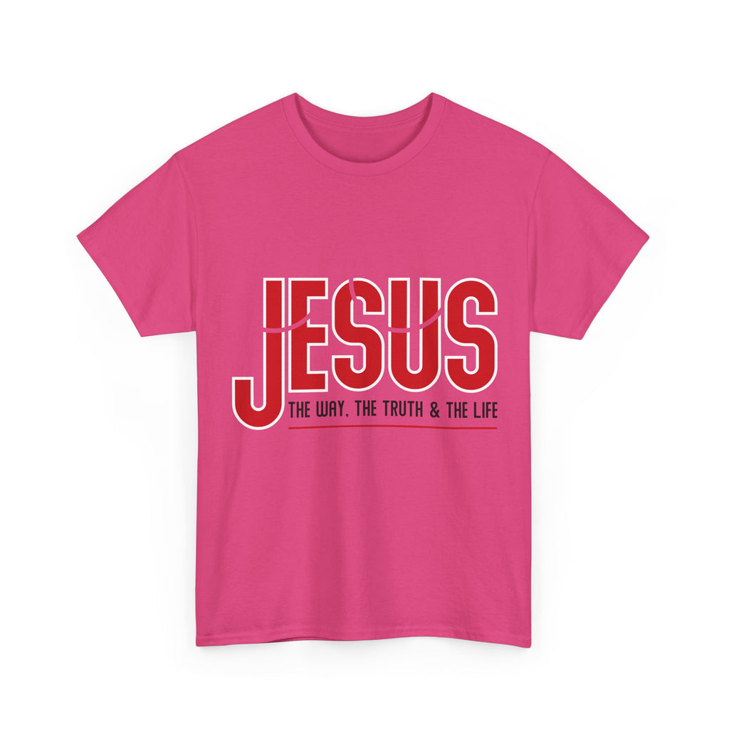 Jesus The Way The Truth & The Life T-Shirt — Bold Red Christian Unisex Cotton Tee