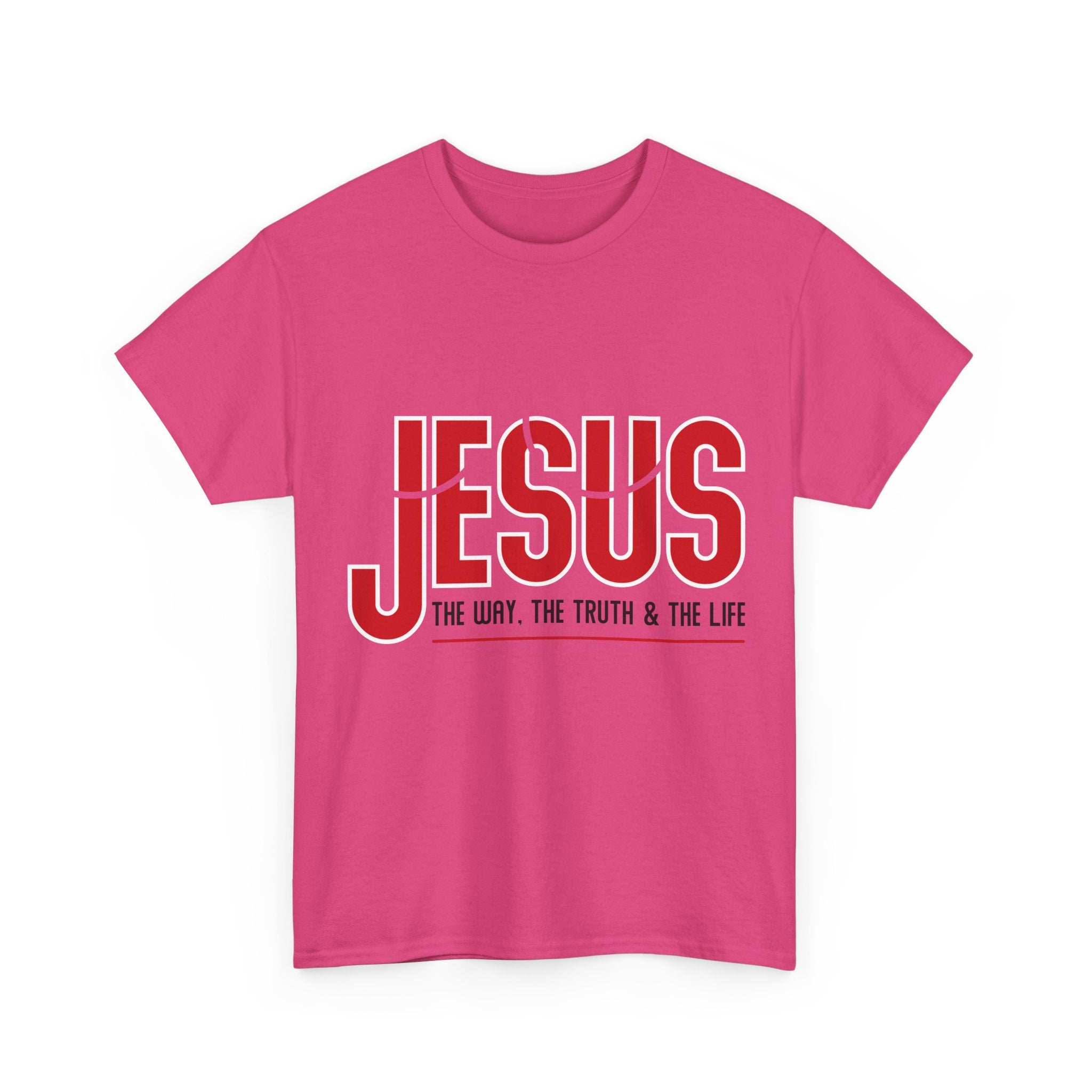 Jesus The Way The Truth & The Life T-Shirt — Bold Red Christian Unisex Cotton Tee