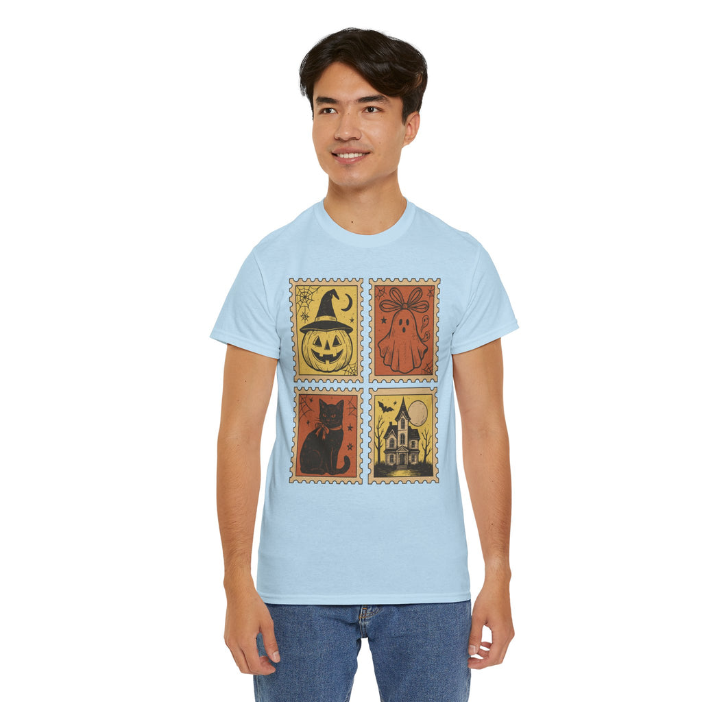 Halloween Stamp Collection Unisex Cotton Tee