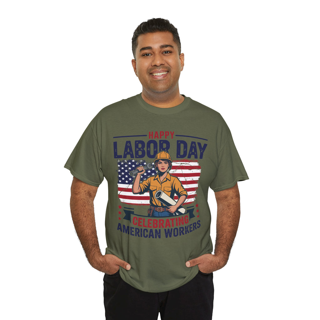 Happy US Labour Day T-Shirt - Unisex Heavy Cotton Tee