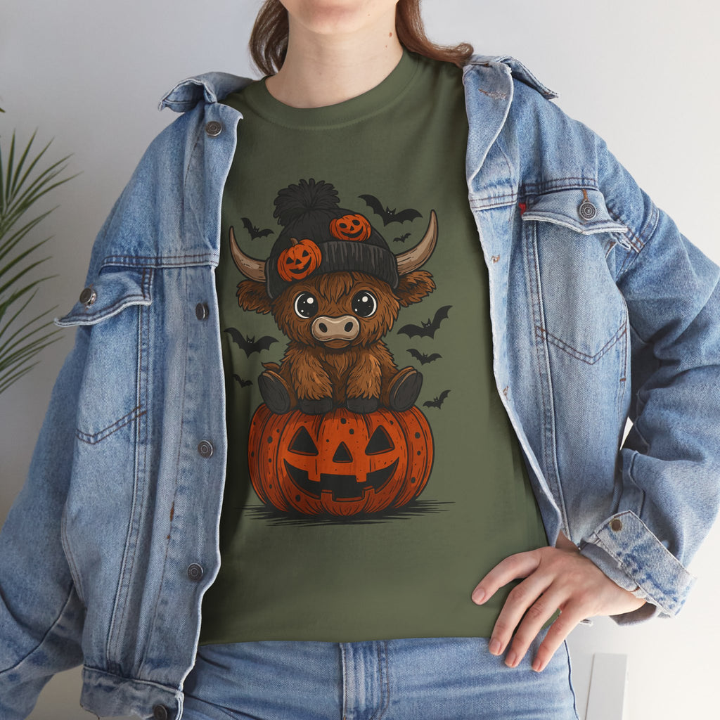 Halloween Cow Unisex Cotton Tshirt