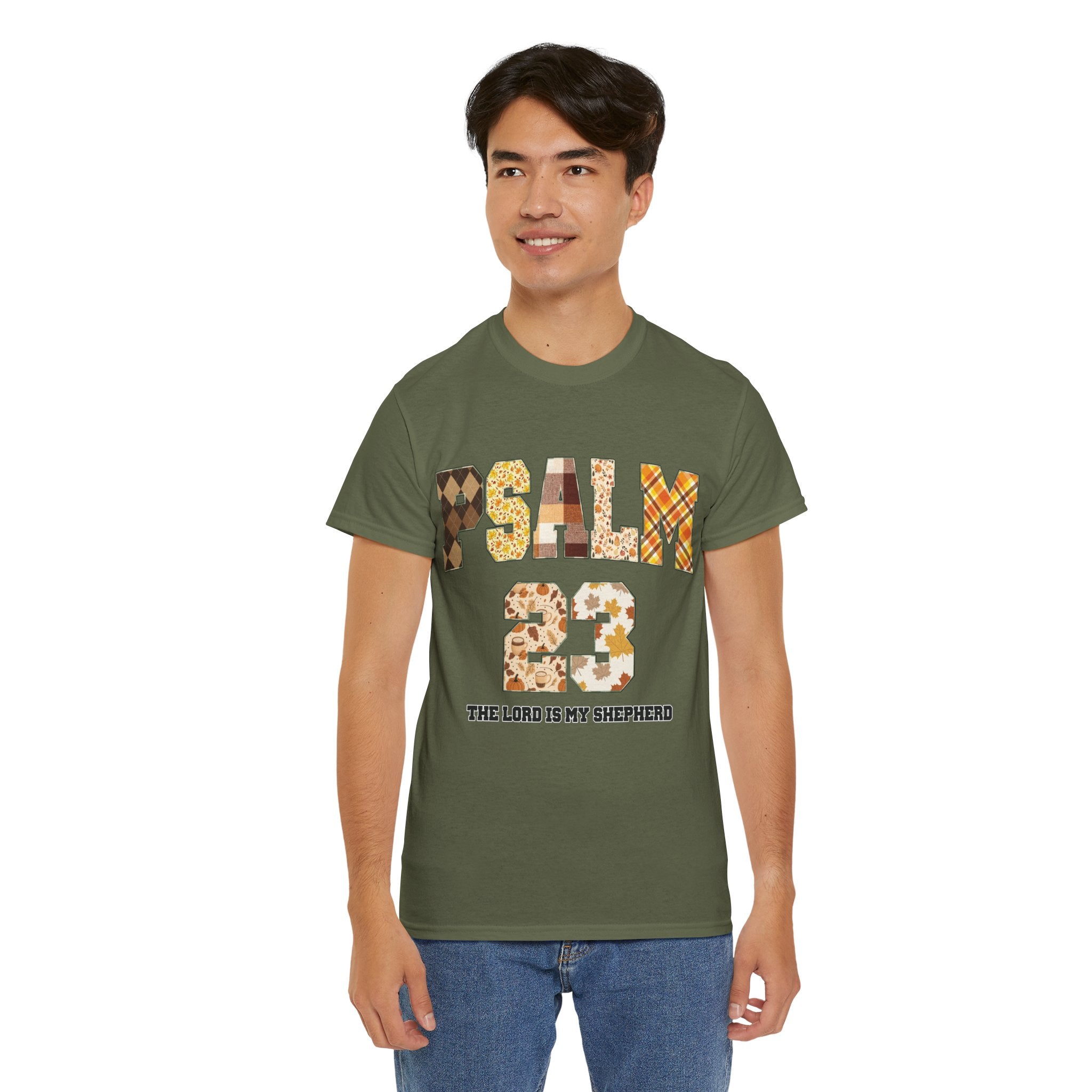Psalm 23 Patchwork Unisex Cotton Tee