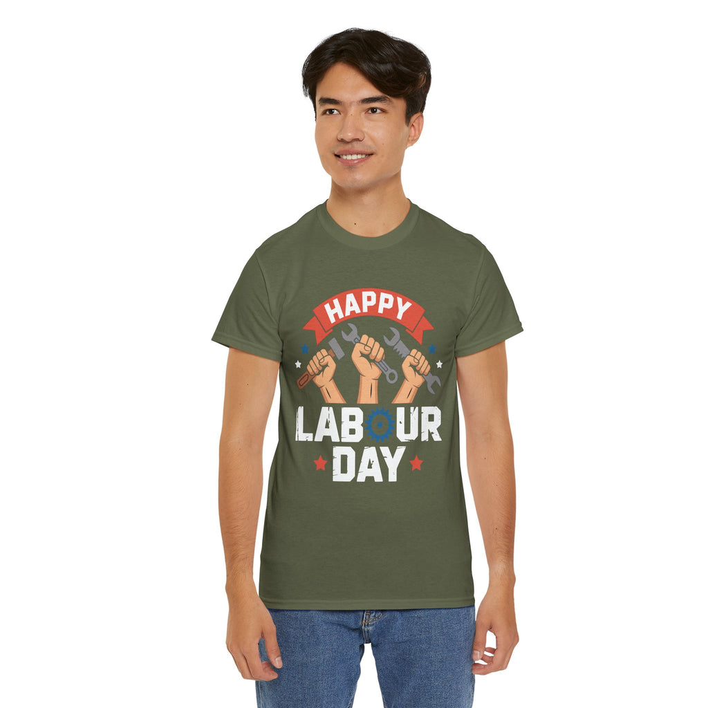 Happy US Labour Day Unisex Heavy Cotton T-Shirt