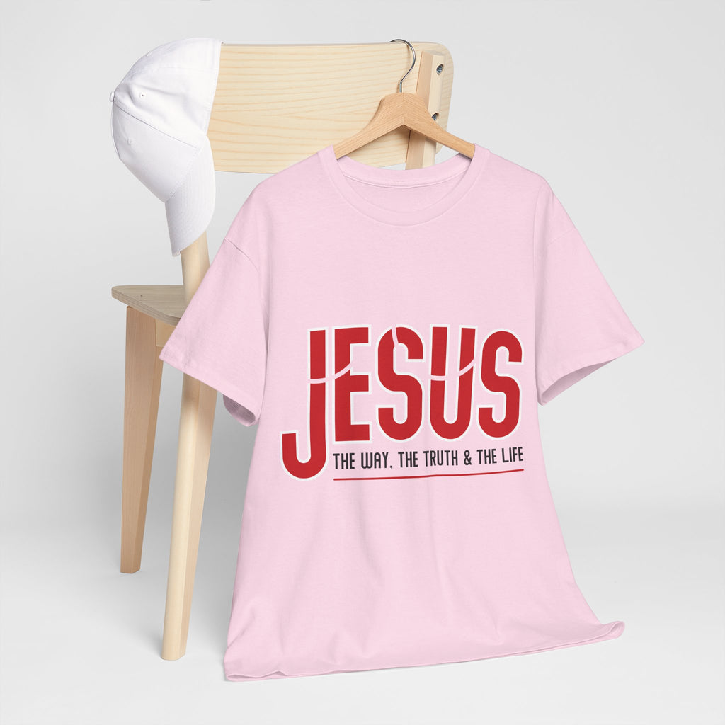 Jesus The Way The Truth & The Life T-Shirt — Bold Red Christian Unisex Cotton Tee