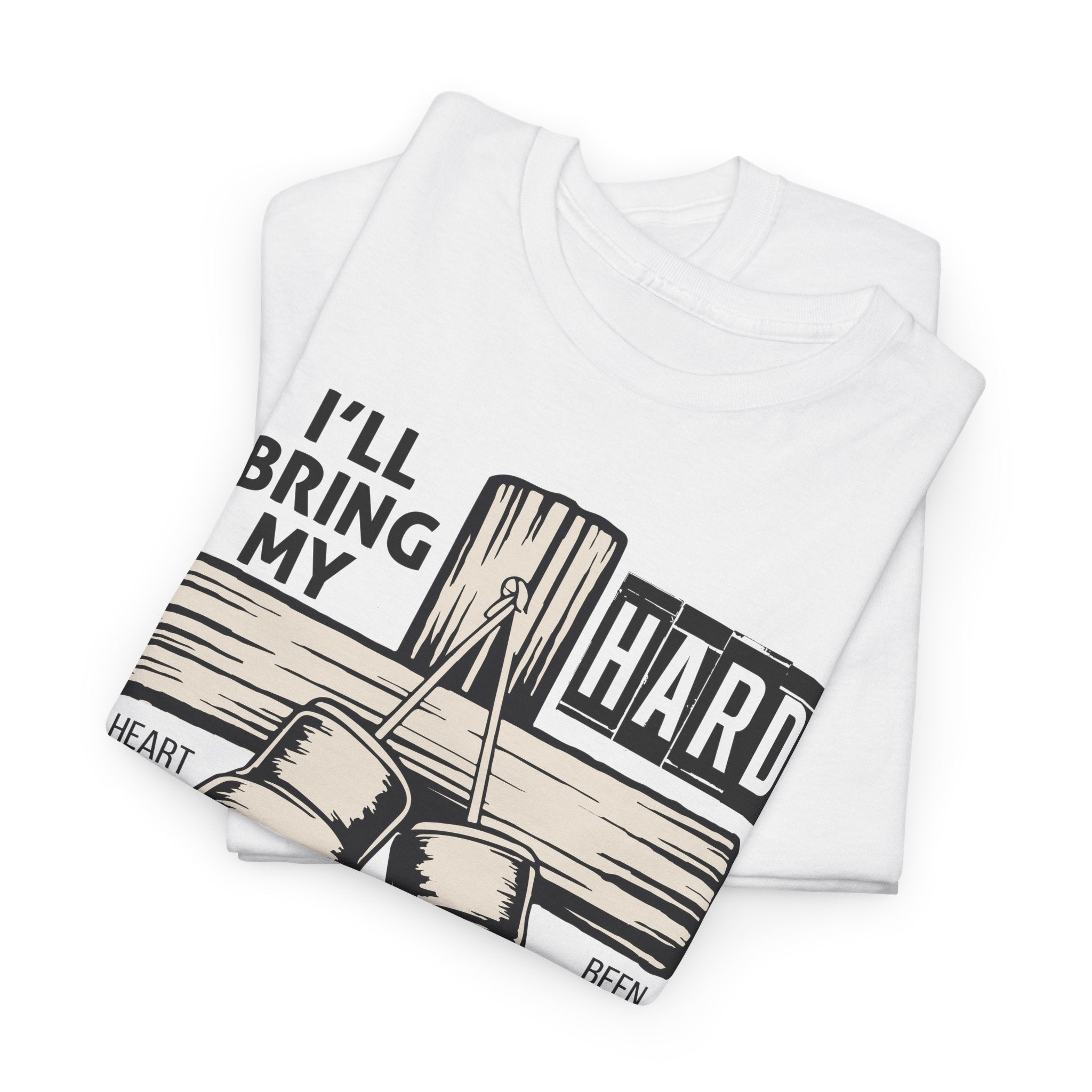 Christian Boxing Gloves Cross Tee — "I’ll Bring My Hard-Fought Heart."Unisex Cotton Tee