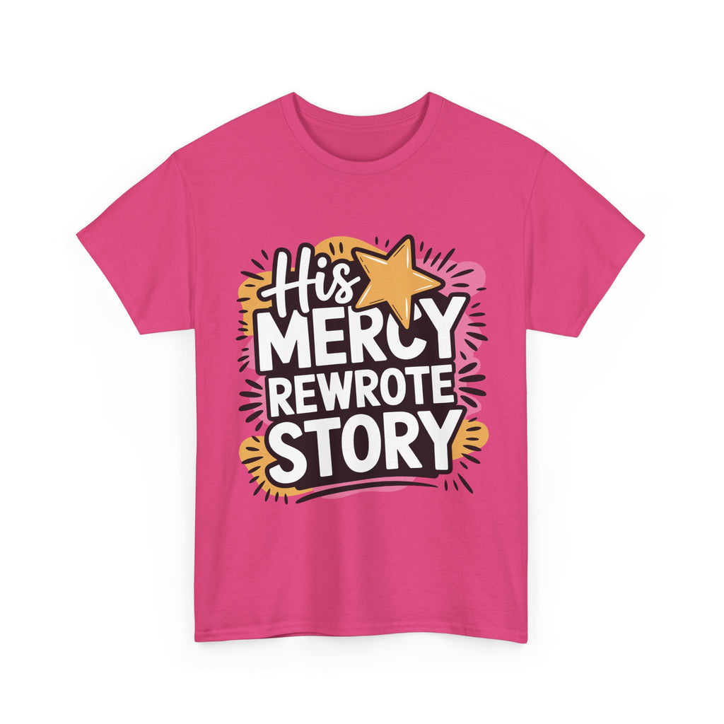 His Mercy Rewrote My Story Tee — Retro Christian Graphic T-Shirt