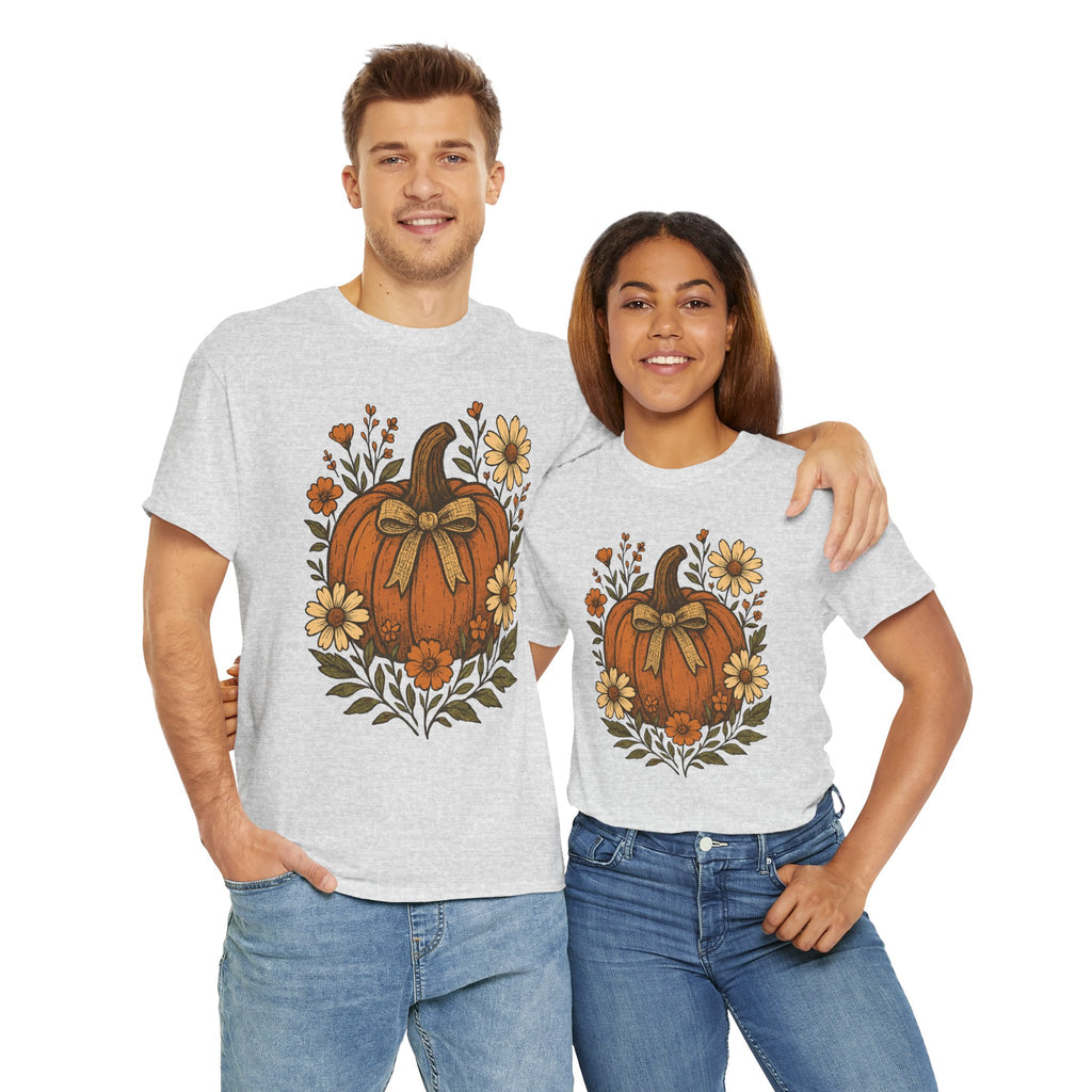 Pumpkin Daisy Unisex Cotton Tee