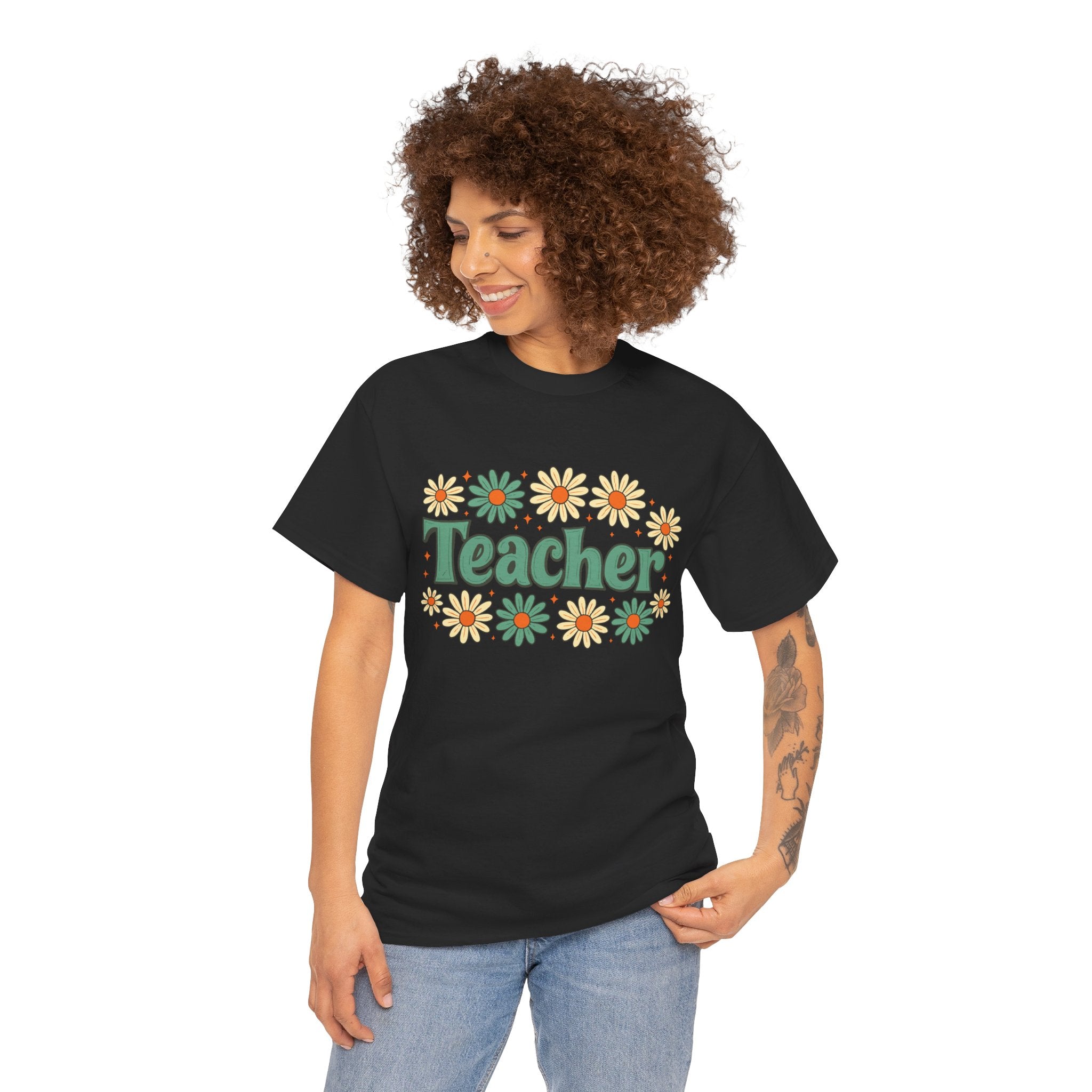 Floral Teacher Tee - Perfect Gift for Educators
