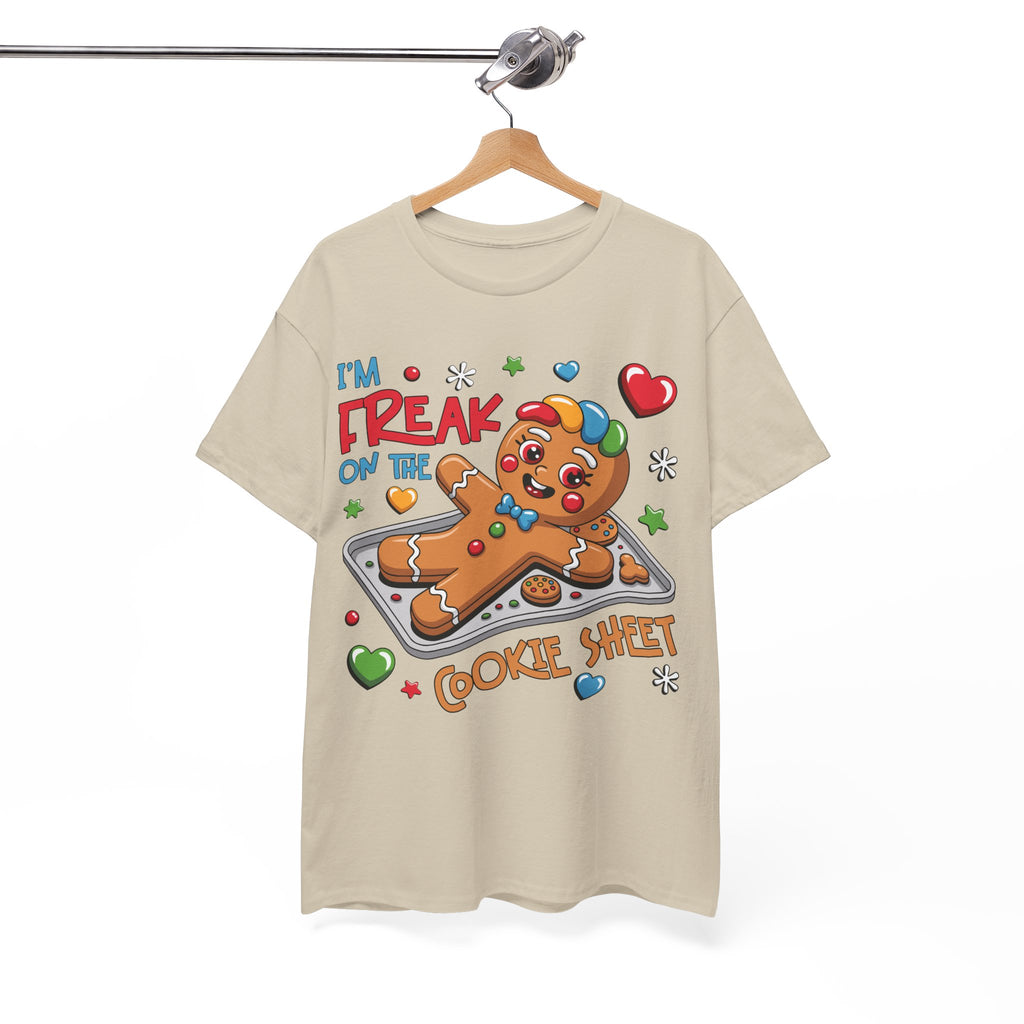 Gingerbread ‘I’m Freak on the Cookie Sheet’ Unisex Cotton Tee