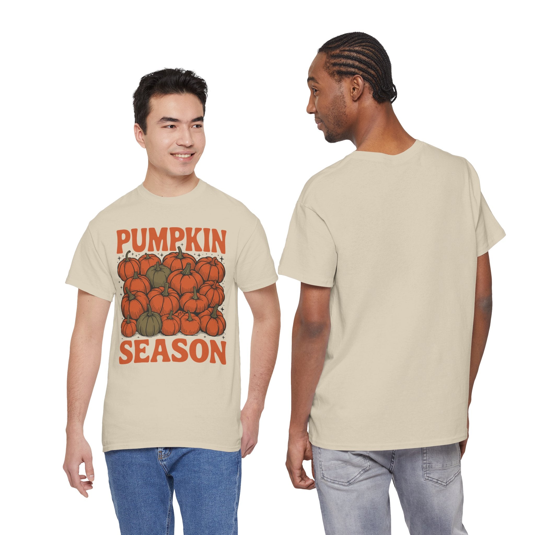 Pumpkin Season Tee — Fall Pumpkin Pile Unisex Cotton Tee